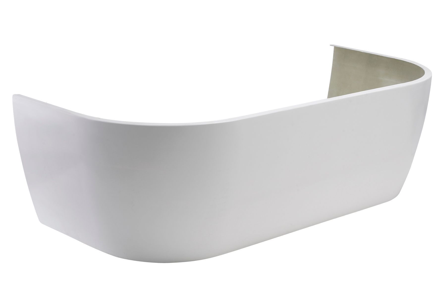 Trojan Baths LH & RH Reversible Acrylic Curved 6 Twin ended Bath, panel & air spa set, (L)1700mm (W)800mm