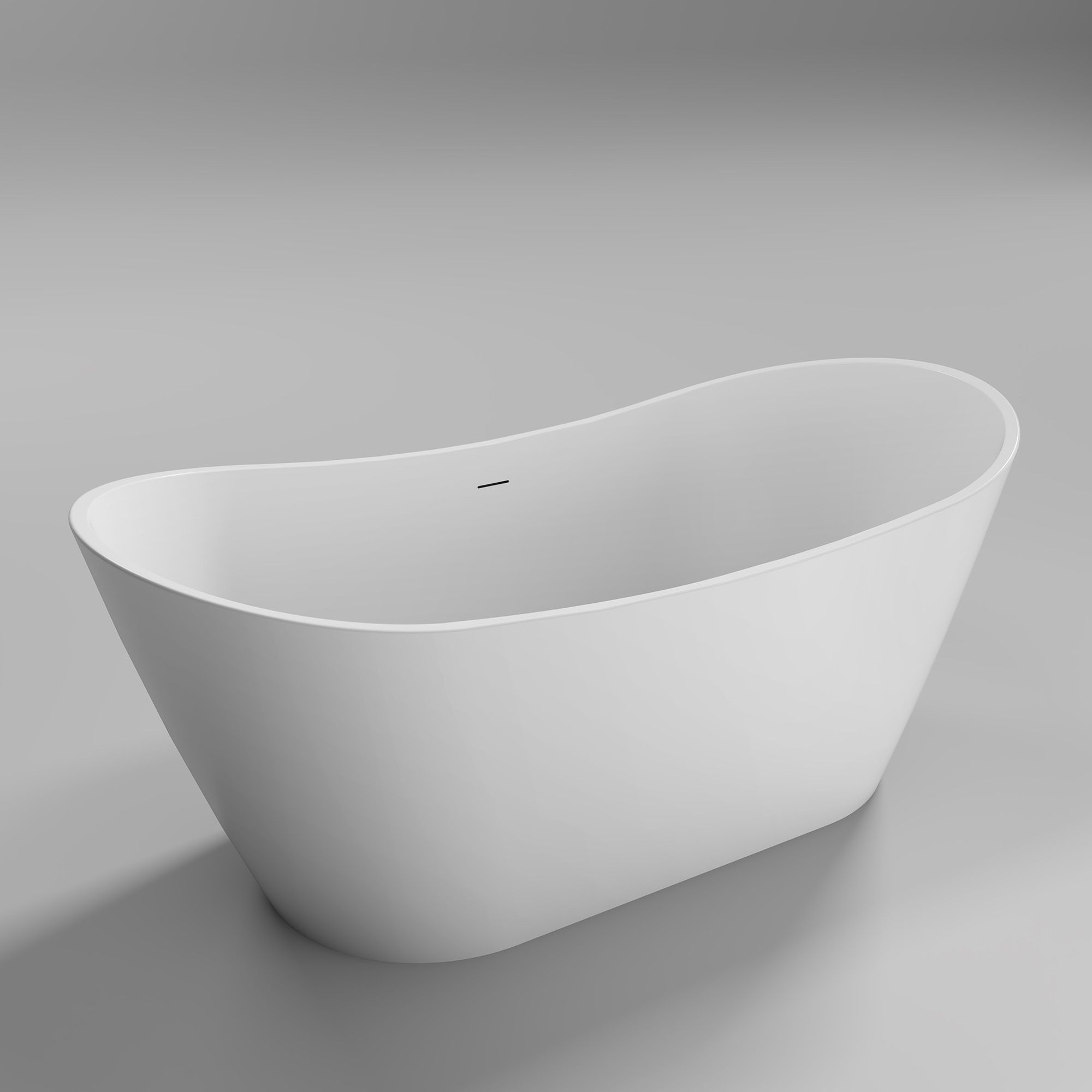 Trojan Baths Matt White Slipper Left or right-handed Modern Freestanding Luxury bath (L)170cm (W)80cm