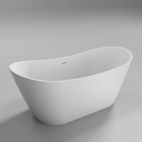Trojan Baths Matt White Slipper Left or right-handed Modern Freestanding Luxury bath (L)170cm (W)80cm