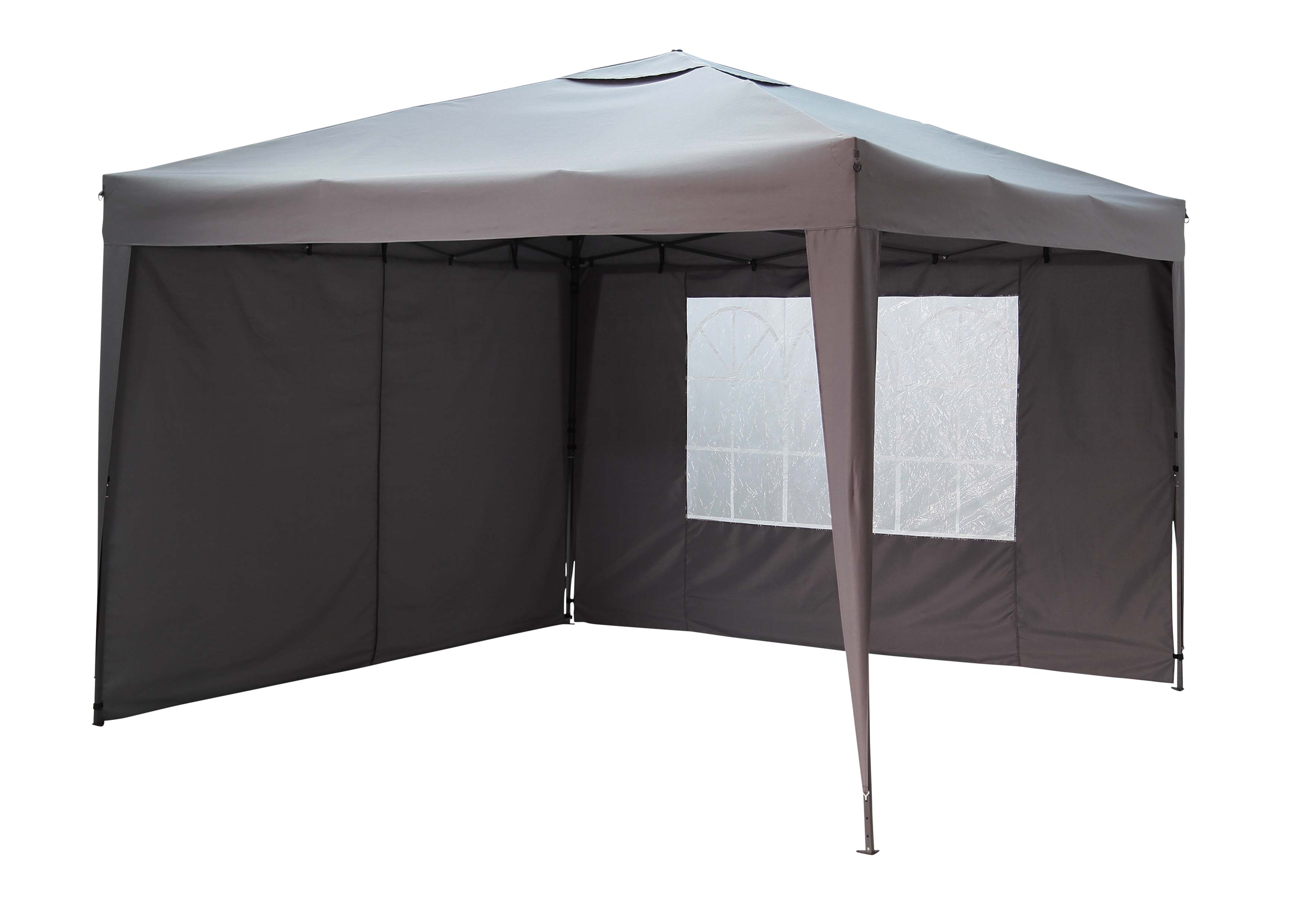 Tudy Grey Square Gazebo tent H 2.53m W 3m D 3m Tradepoint