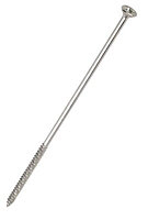 Turbo Silver Double-countersunk Zinc-plated Carbon steel Screw (Dia)6mm (L)140mm, Pack