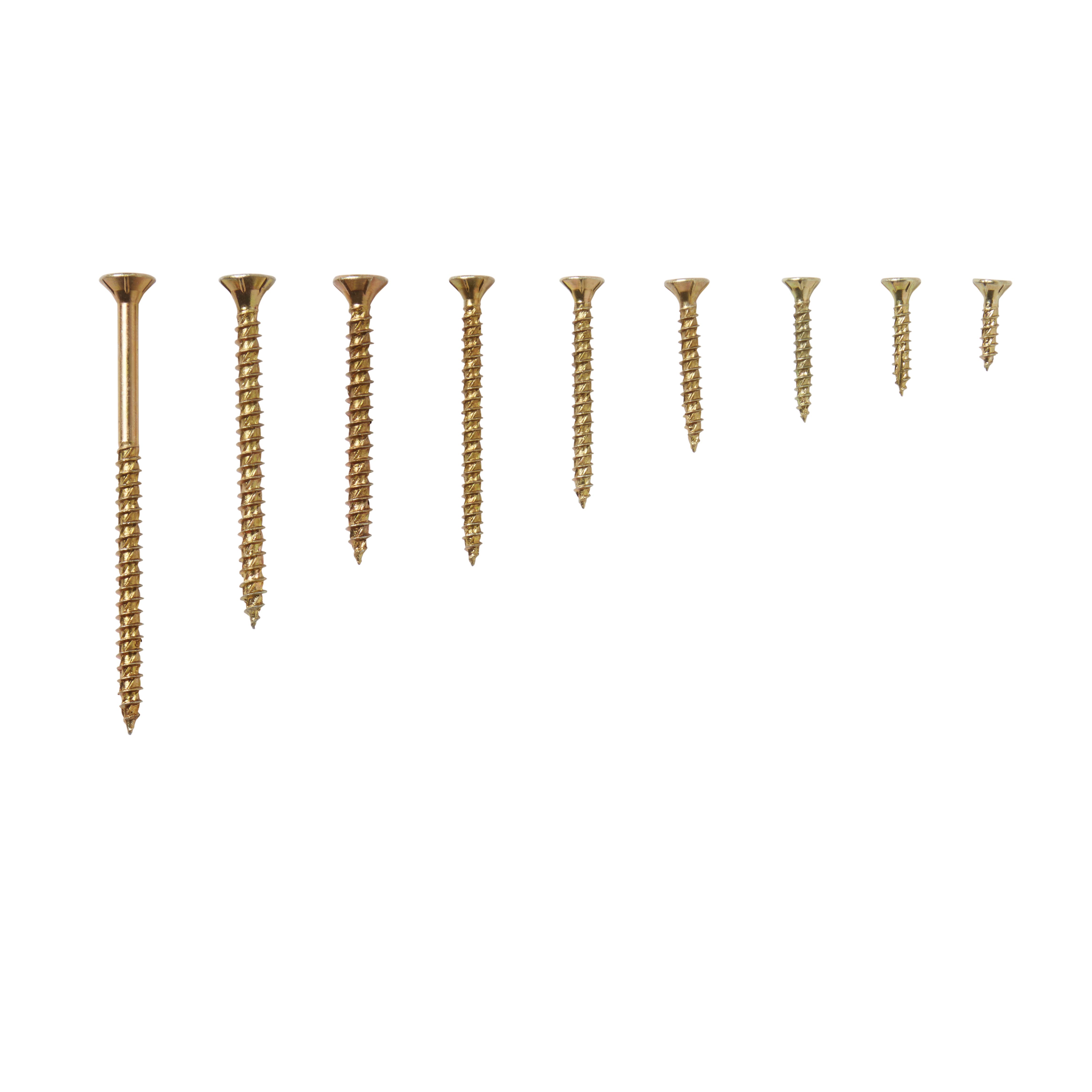 TurboDrive Assorted wood screw PZ Double-countersunk Yellow-passivated Carbon steel Screw, Pack of 1200