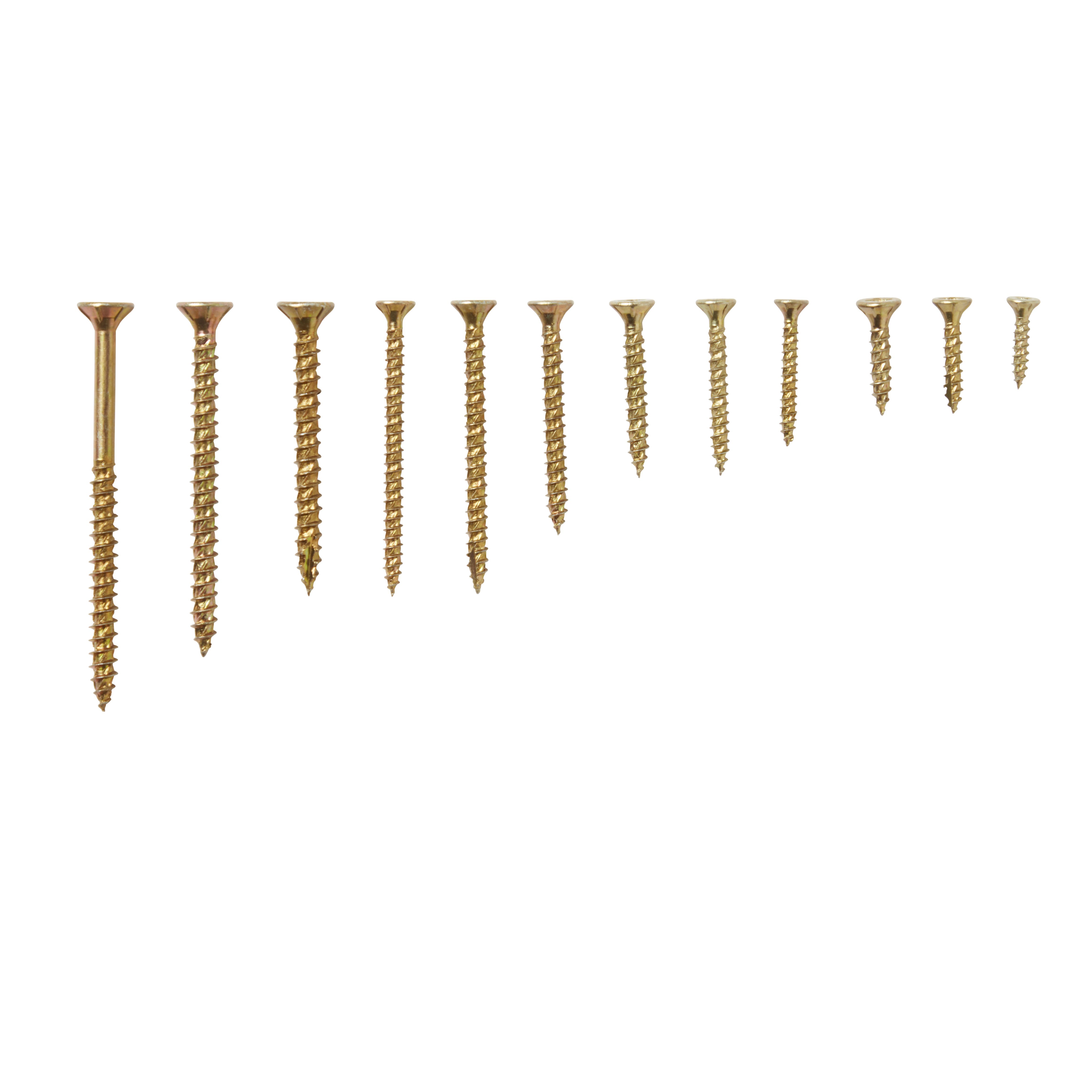 TurboDrive Assorted wood screw PZ Double-countersunk Yellow-passivated Carbon steel Wood screw, Pack of 600