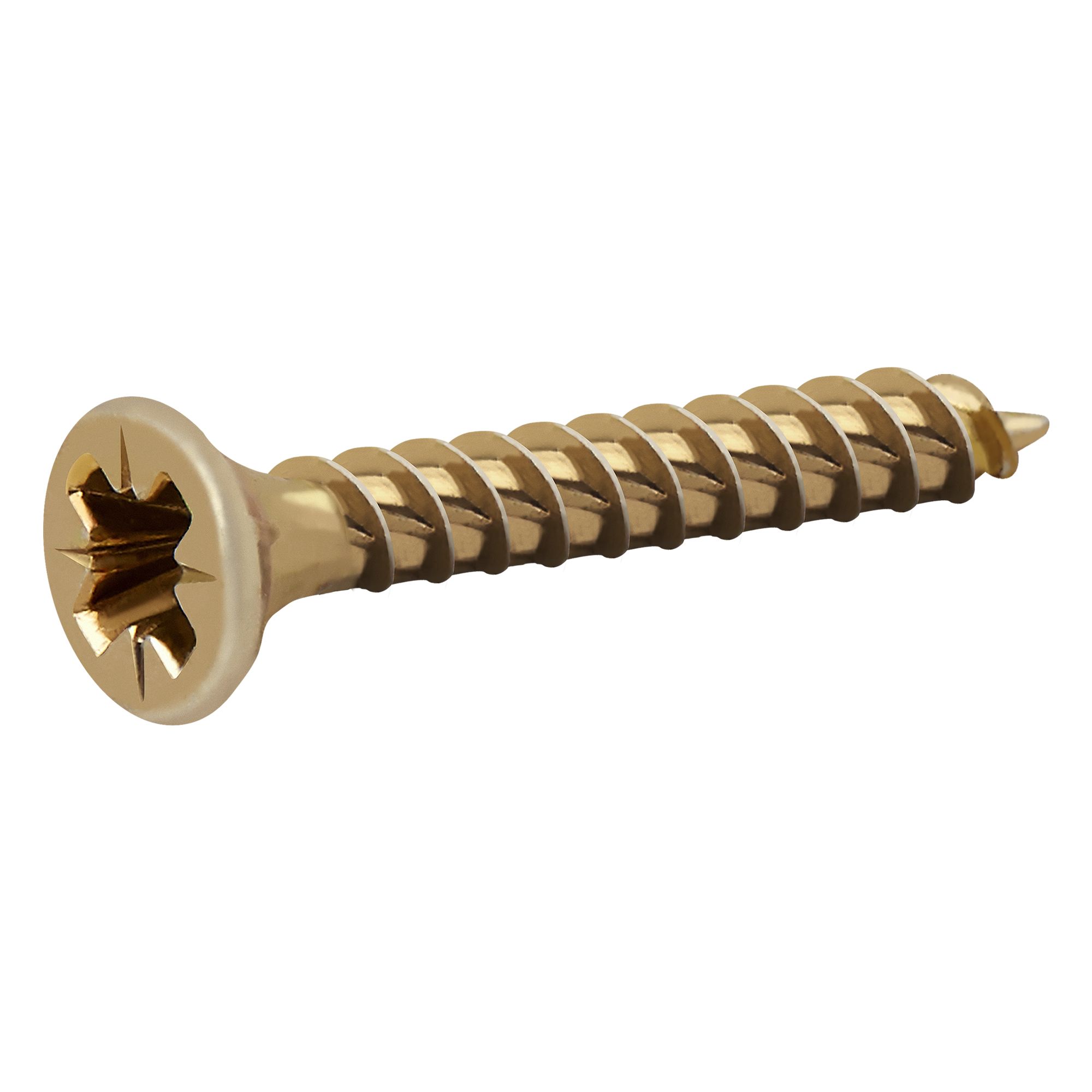 TurboDrive Pozidriv Yellow-passivated Steel Screw (Dia)3.5mm (L)25mm, Pack of 500