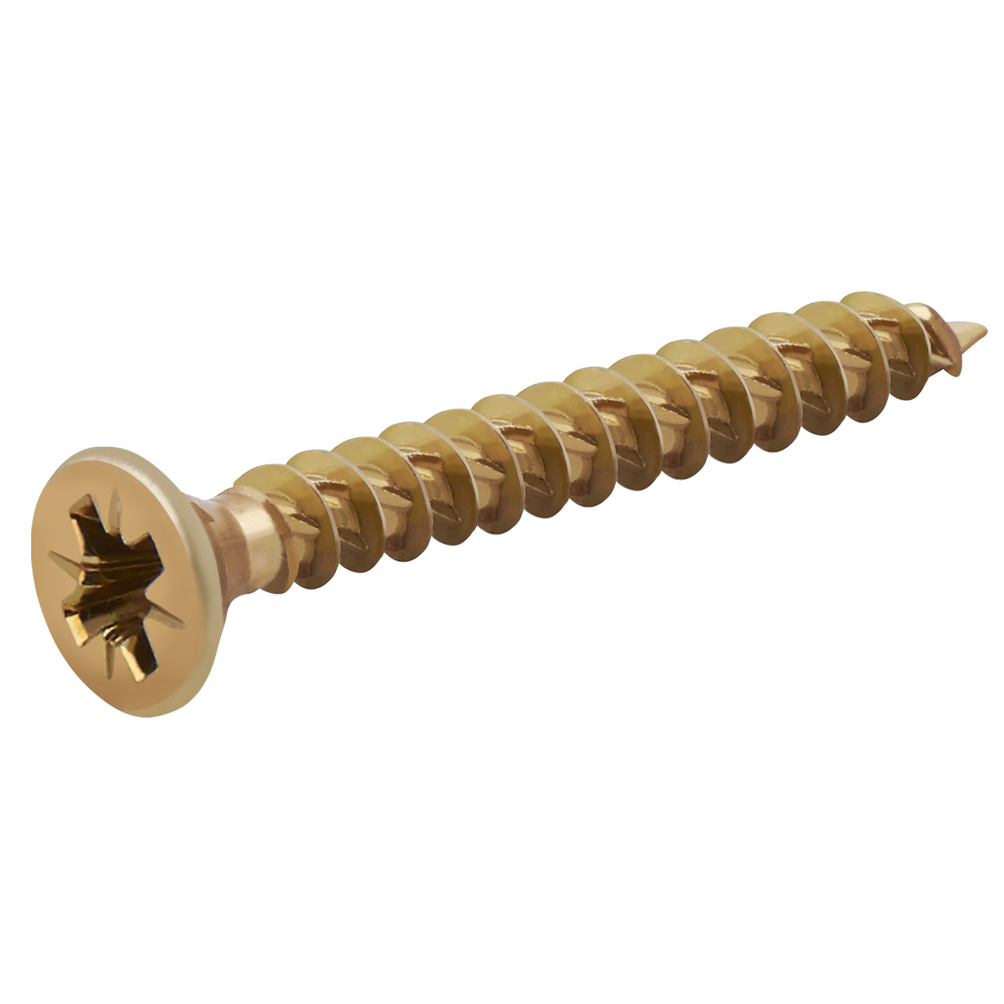 TurboDrive Pozidriv Yellow-passivated Steel Screw (Dia)3.5mm (L)30mm, Pack of 500