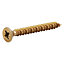 TurboDrive PZ Double-countersunk Yellow-passivated Steel Wood screw (Dia)6mm (L)60mm, Pack of 100