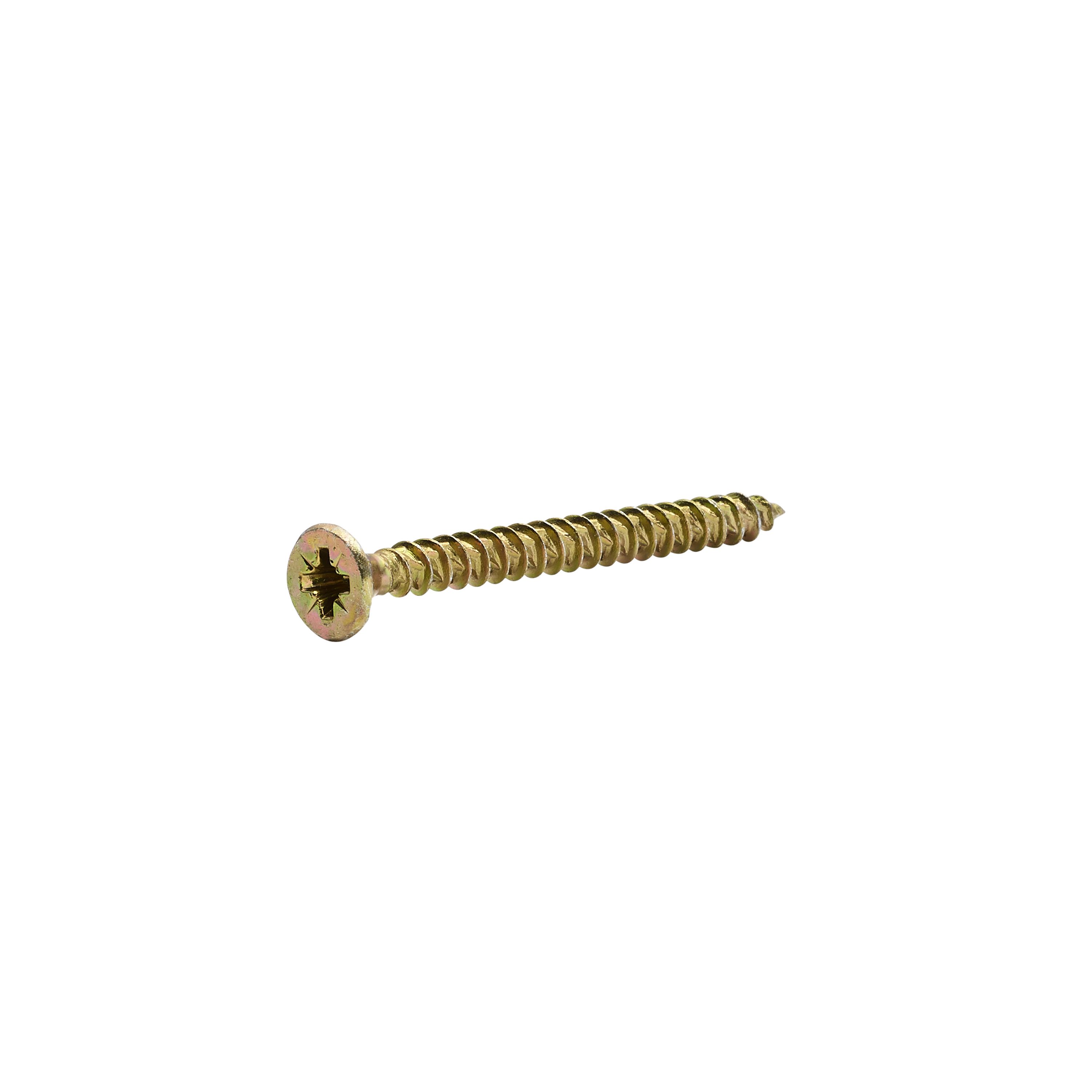 TurboDrive Yellow-passivated Steel Screw (Dia)4.5mm (L)50mm, Pack of 100