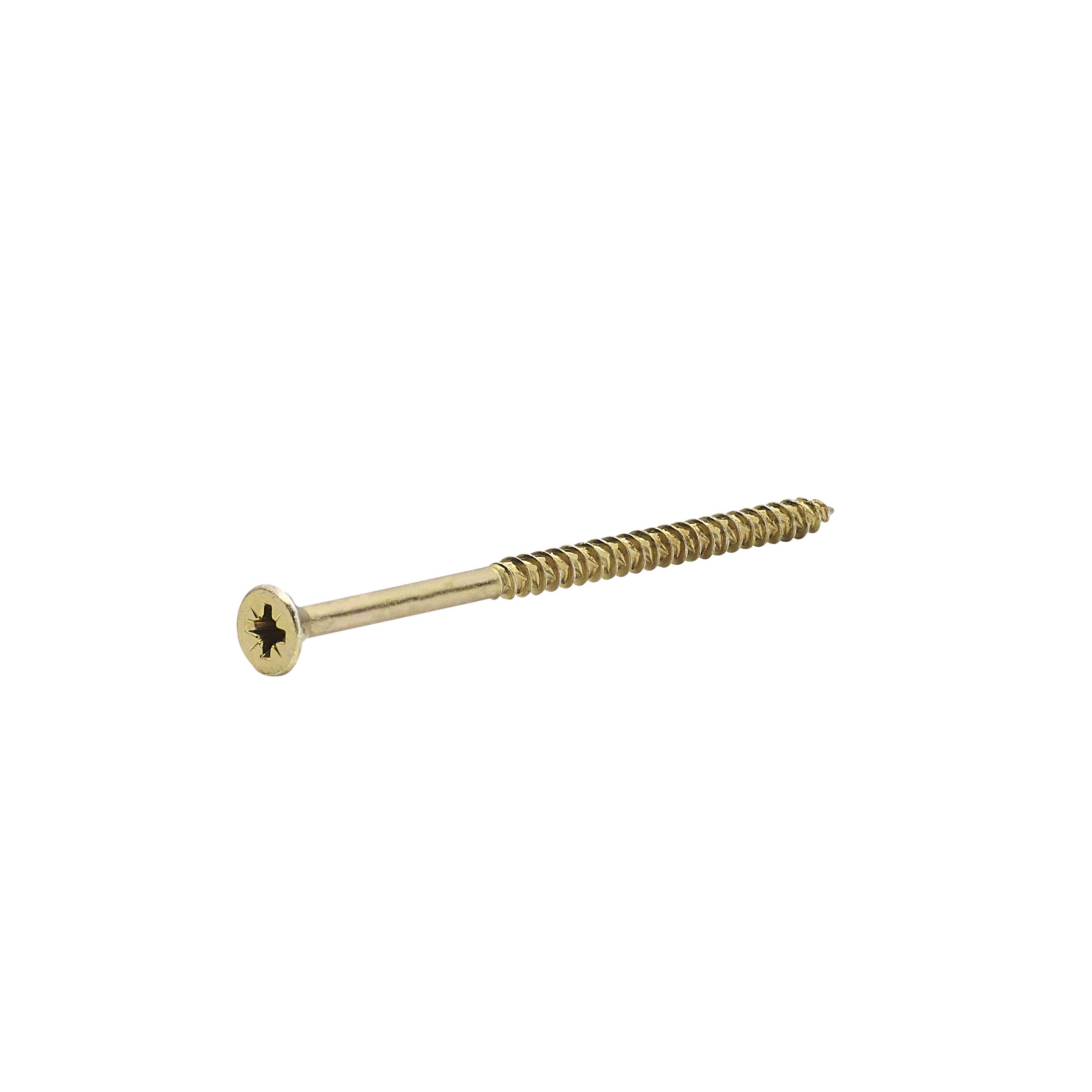 TurboDrive Yellow-passivated Steel Screw (Dia)4.5mm (L)80mm, Pack of 100