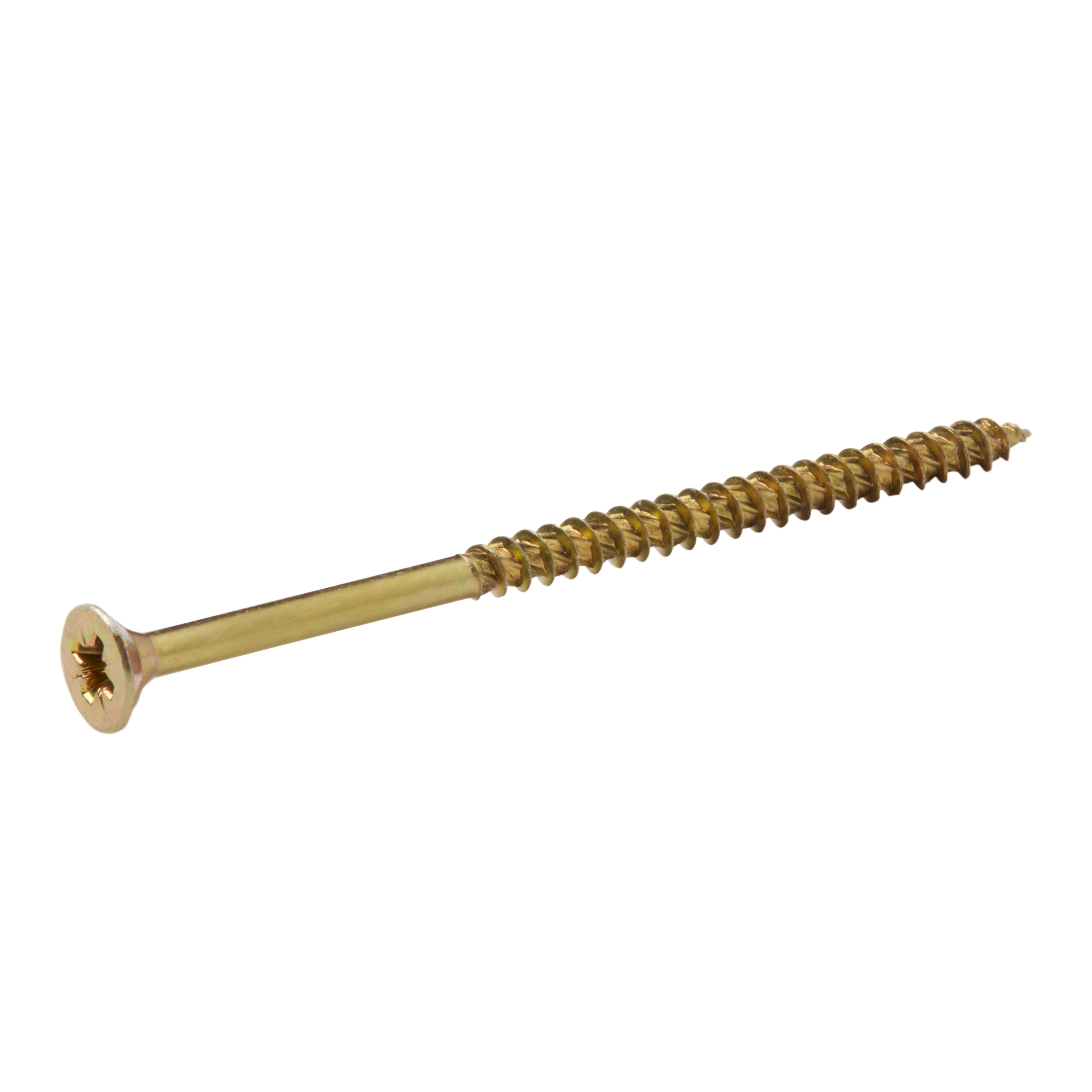 TurboDrive Yellow-passivated Steel Screw (Dia)4.5mm (L)80mm, Pack of 20