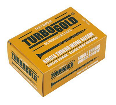 TurboGold PZ Double-countersunk Yellow-passivated Carbon steel Screw (Dia)4mm (L)40mm, Pack of 200