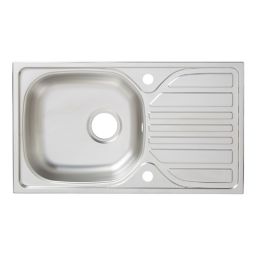 Turing Linen Stainless steel 1 Bowl Sink & drainer Reversible drainer