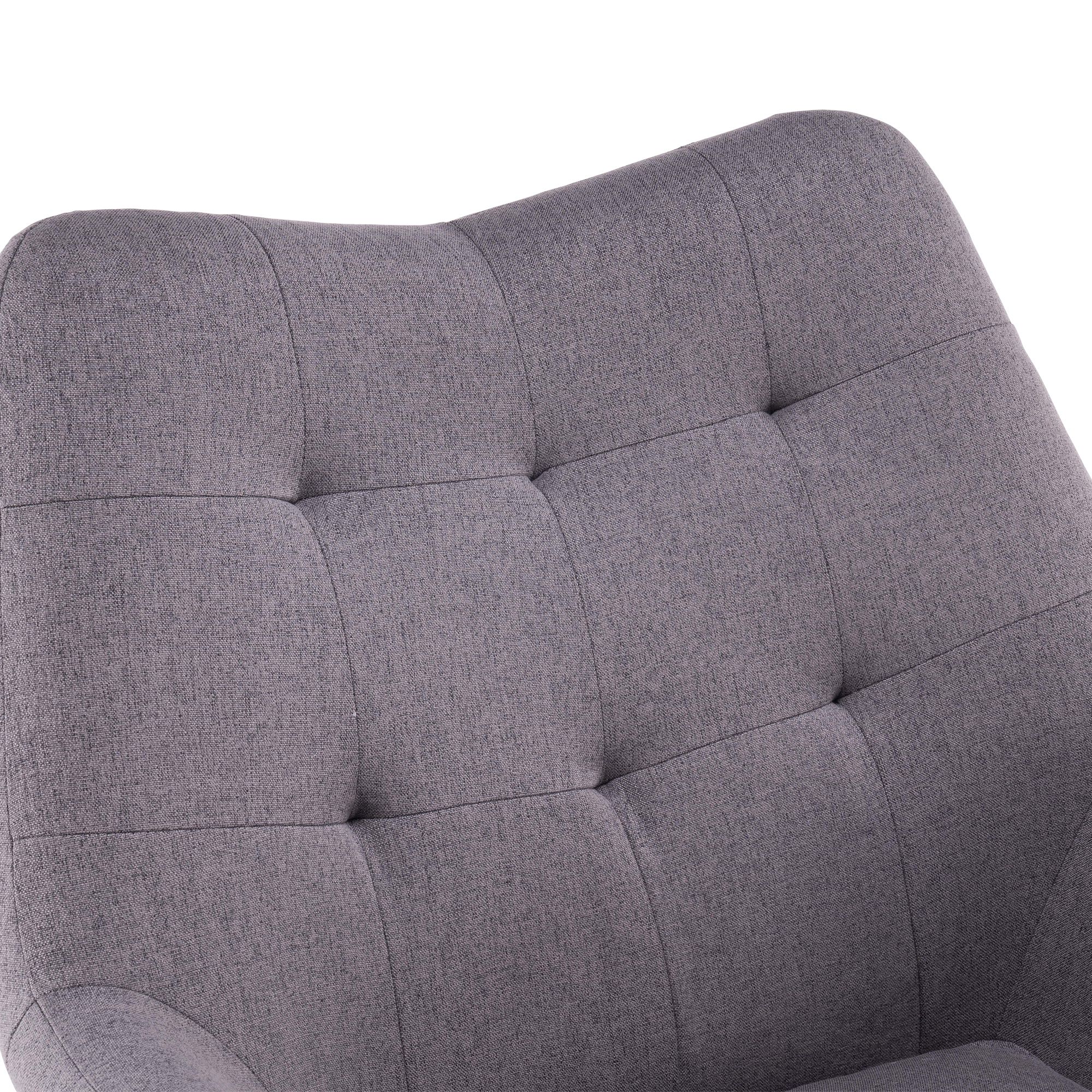 Turio Stone grey Linen effect Chair (H)865mm (W)750mm (D)800mm