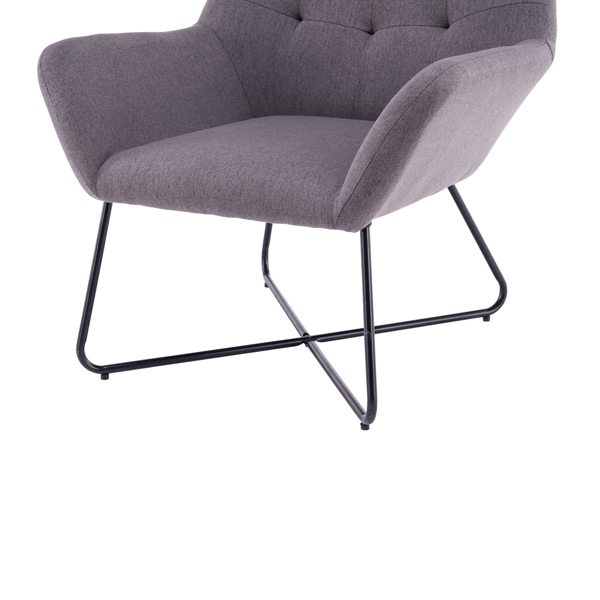 Turio Stone Grey Linen Effect Chair H 865mm W 750mm D 800mm Tradepoint