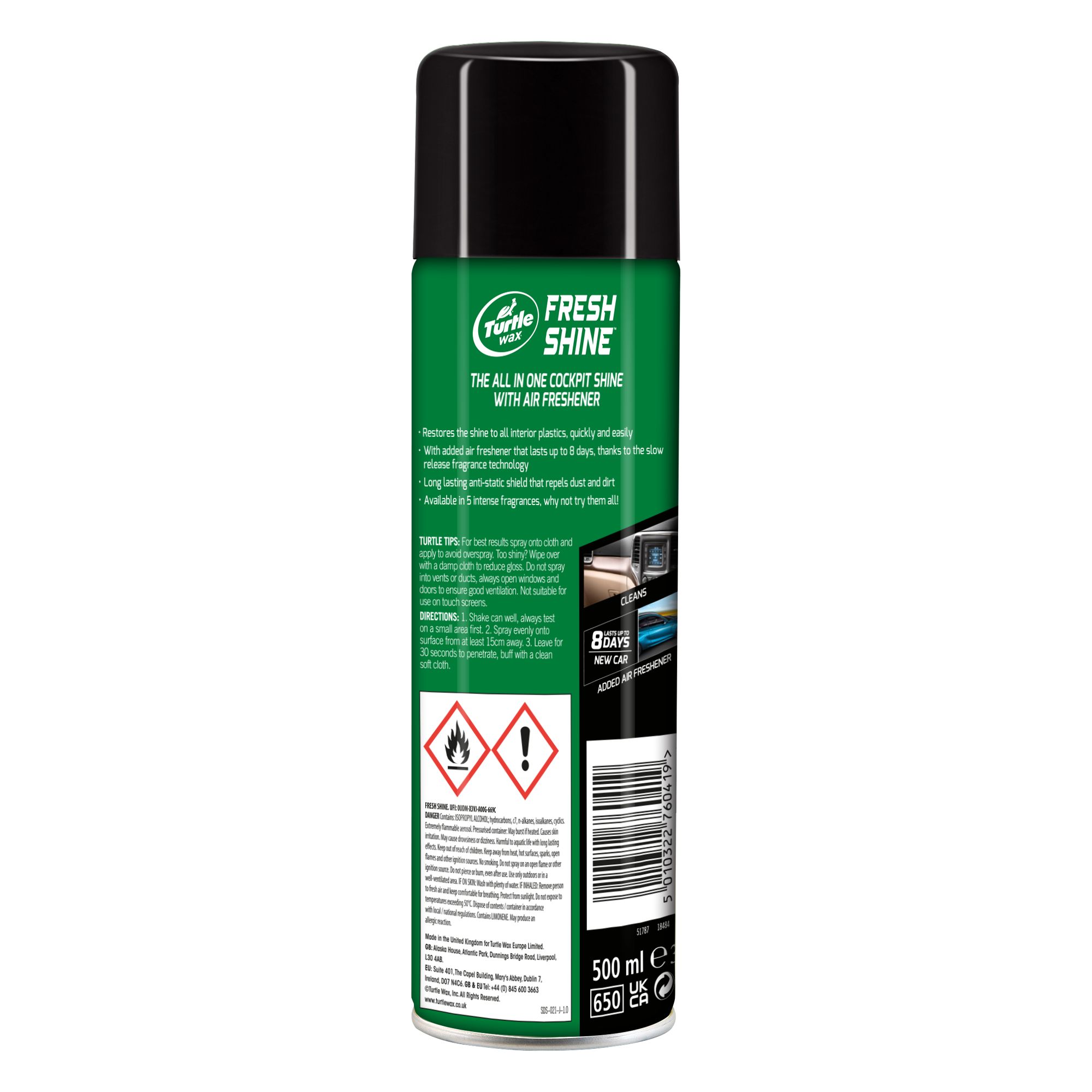 Turtle Wax Dash Plastic & rubber Cleaner & protector, 500ml Can