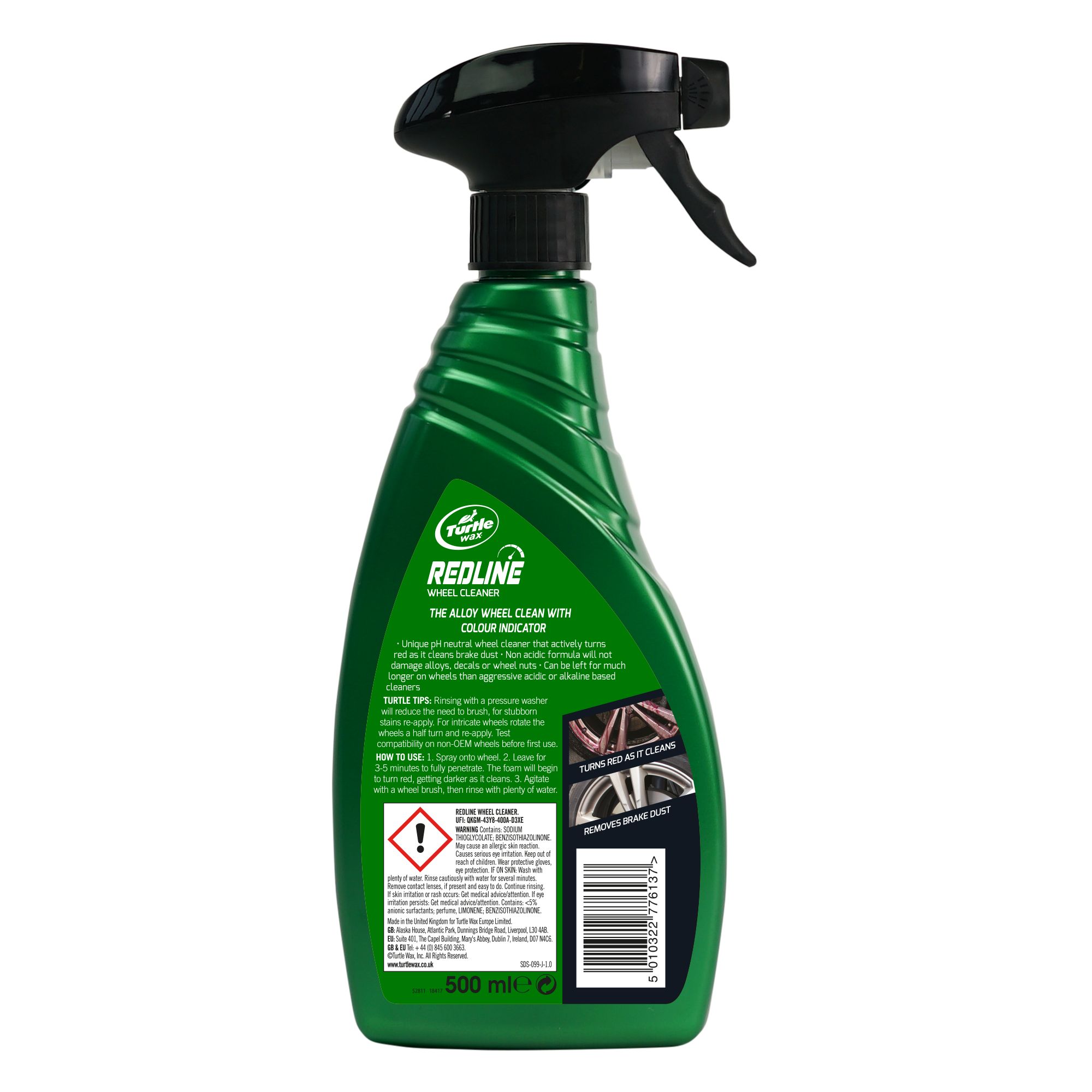 Turtle Wax Redline Wheel Cleaner, 500ml Bottle
