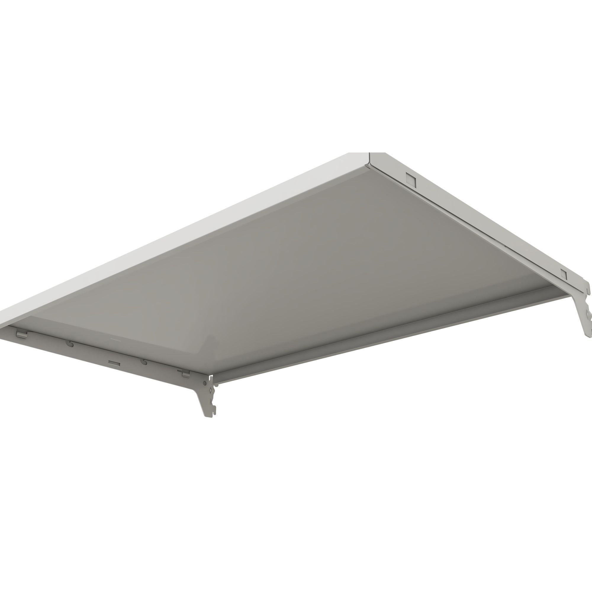 Twin slot Rectangular Shelf (L)66cm x (D)41.8cm