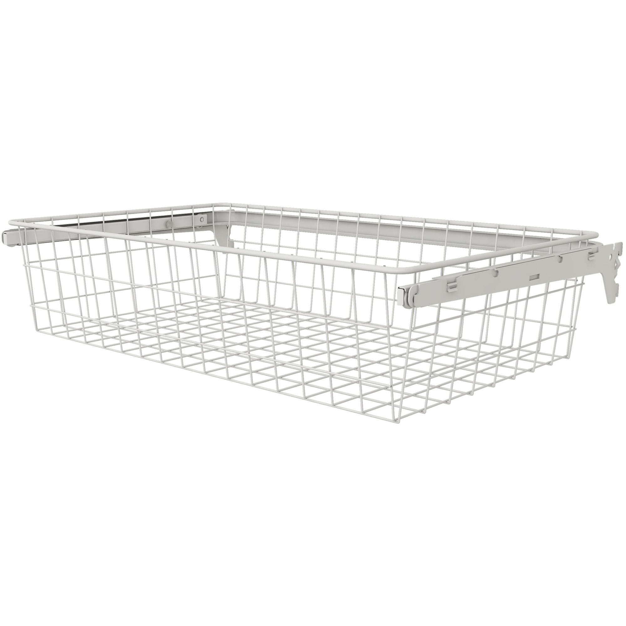 Twinslot Wire White Steel Nestable Storage basket (H)15cm (W)66.2cm (D)41.9cm