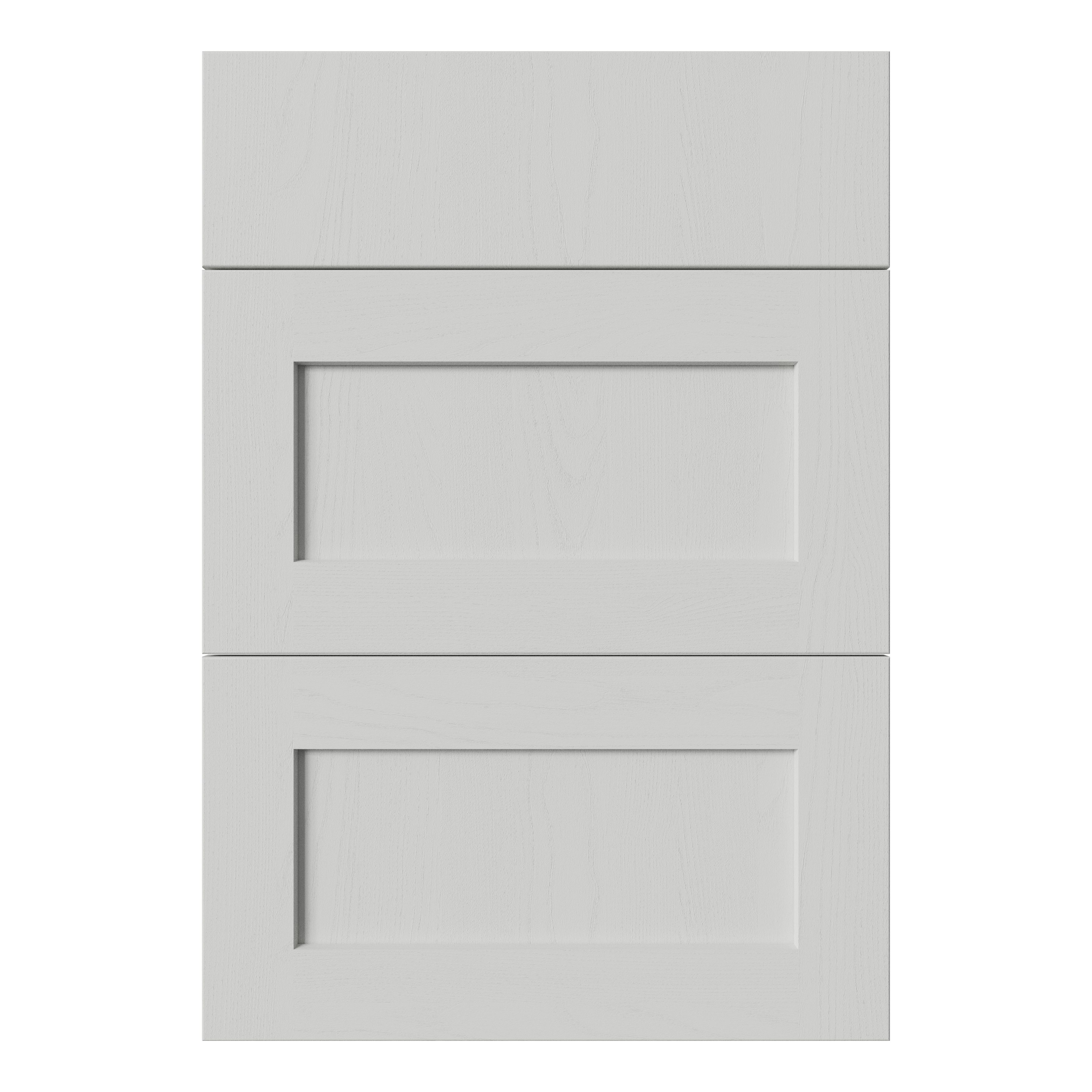 Tydeman Matt grey Shaker 3 drawer cabinet front (H)720mm (W)497mm (T)20mm