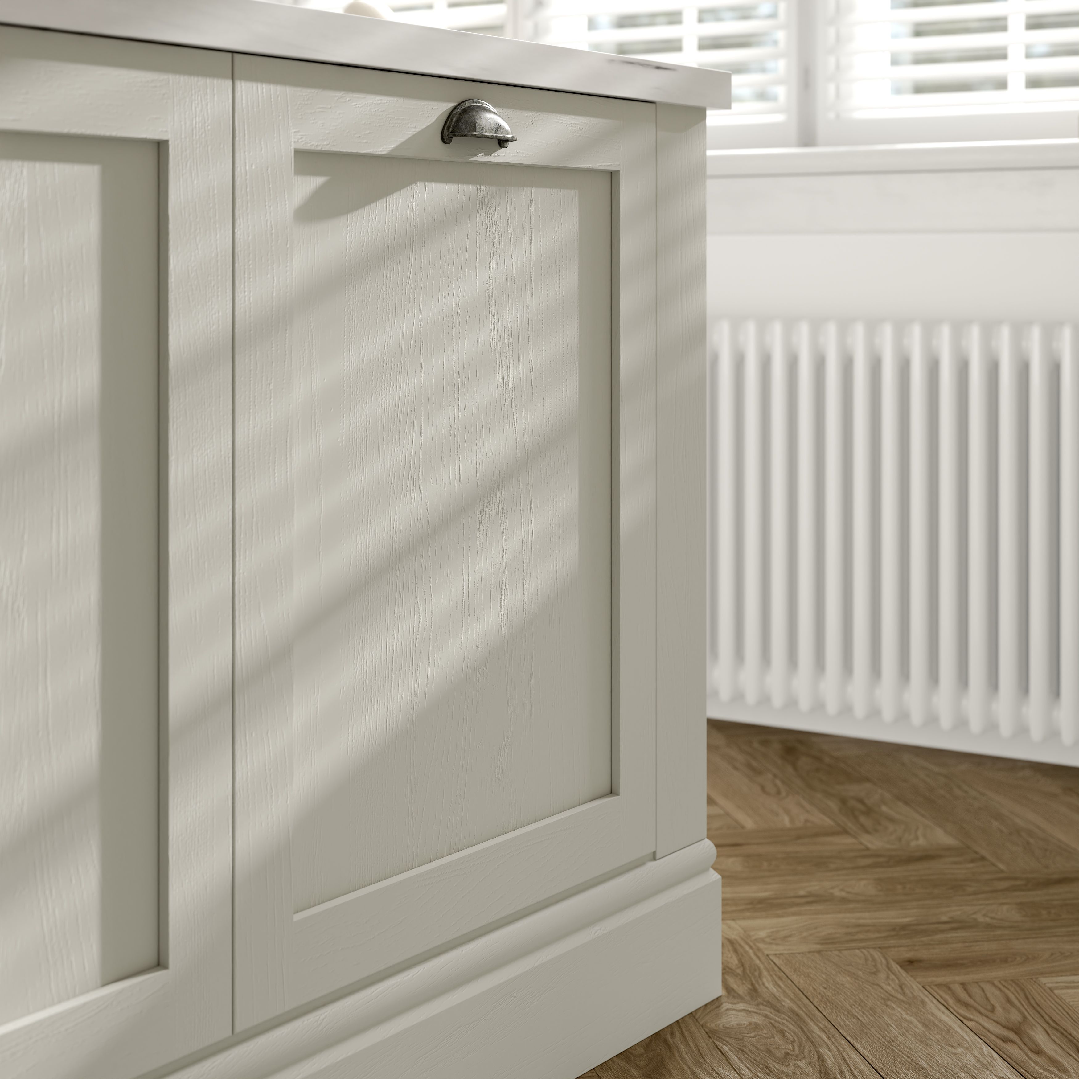 Tydeman Matt grey Shaker Base/wall Cabinet door (W)600mm (H)720mm (T)20mm