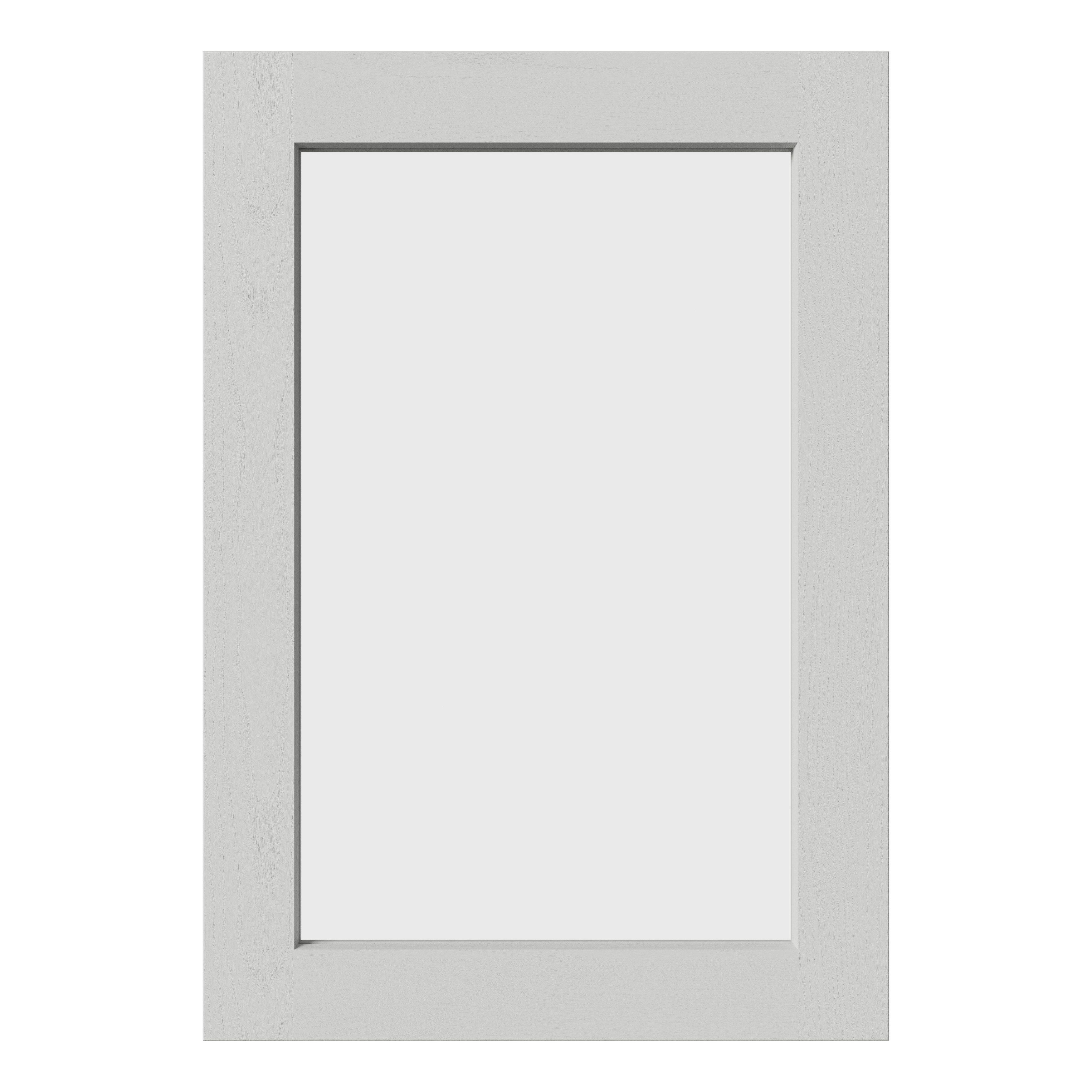 Tydeman Matt grey Shaker Glazed Cabinet door (W)500mm (H)720mm (T)20mm