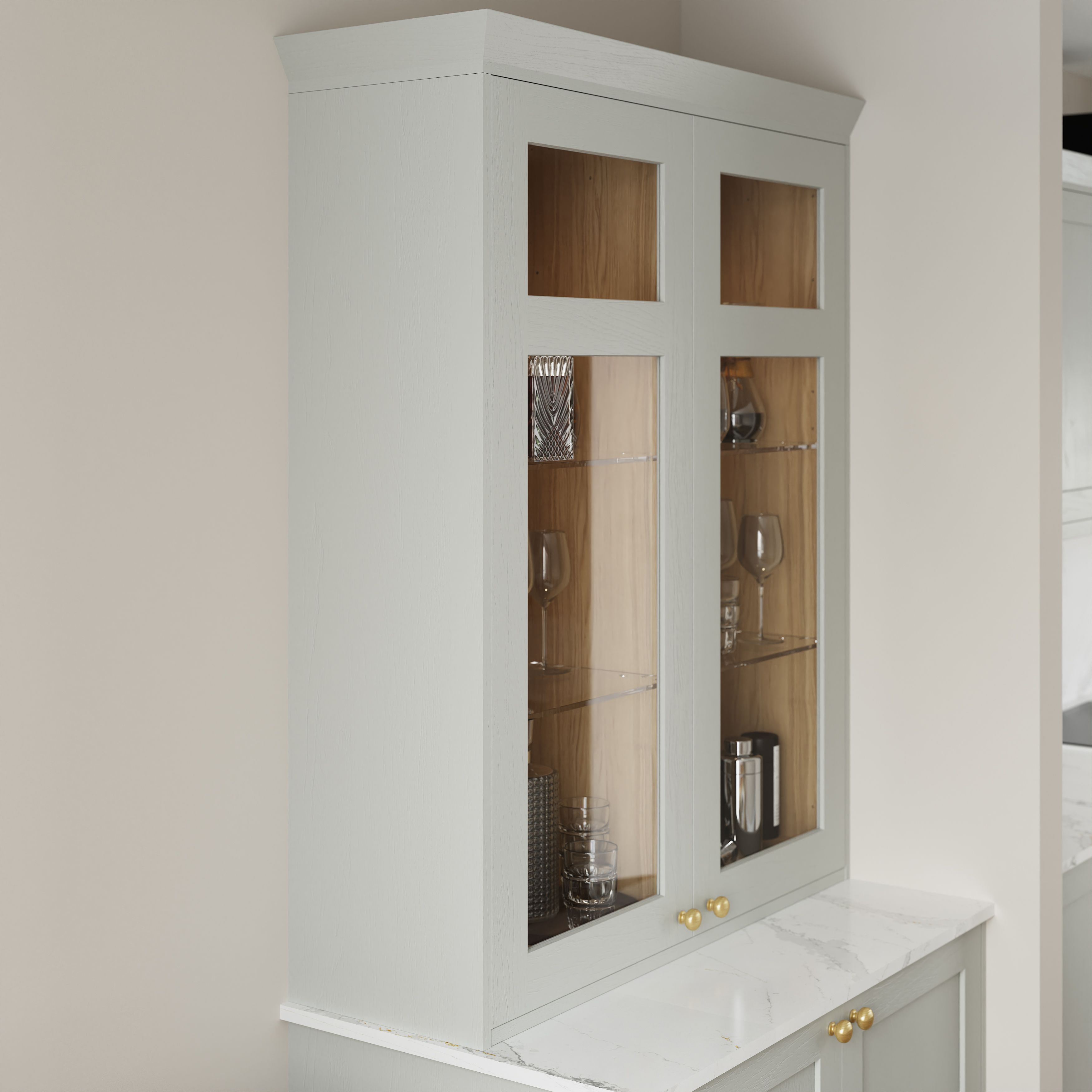 Tydeman Matt grey Standard Clad on panel (H)1500mm (W)350mm
