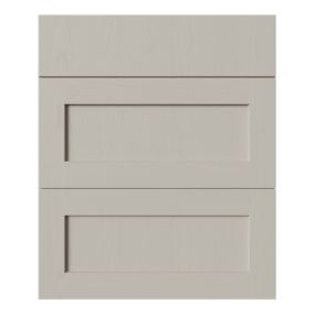 Tydeman Matt pebble Shaker 3 drawer cabinet front (H)720mm (W)597mm (T)20mm