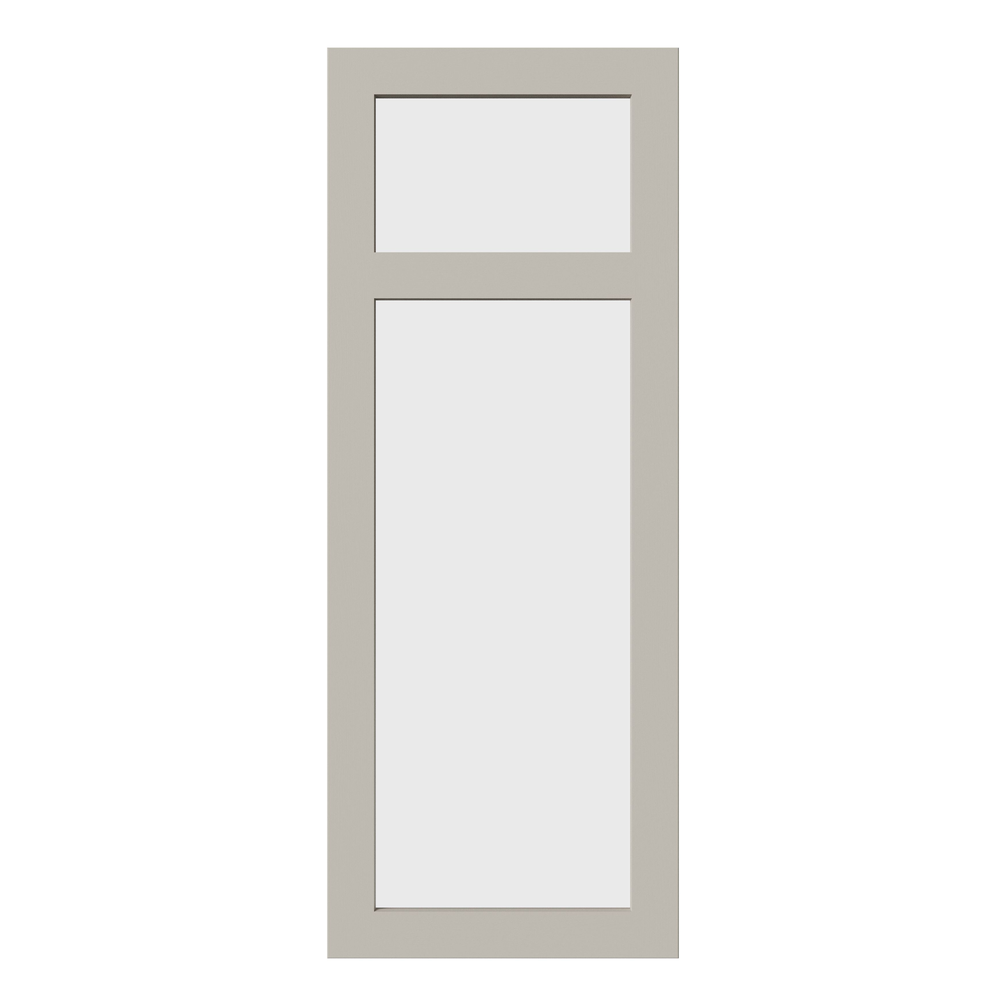 Tydeman Matt pebble Shaker Glazed Dresser Cabinet door (W)500mm (H)1425mm (T)20mm