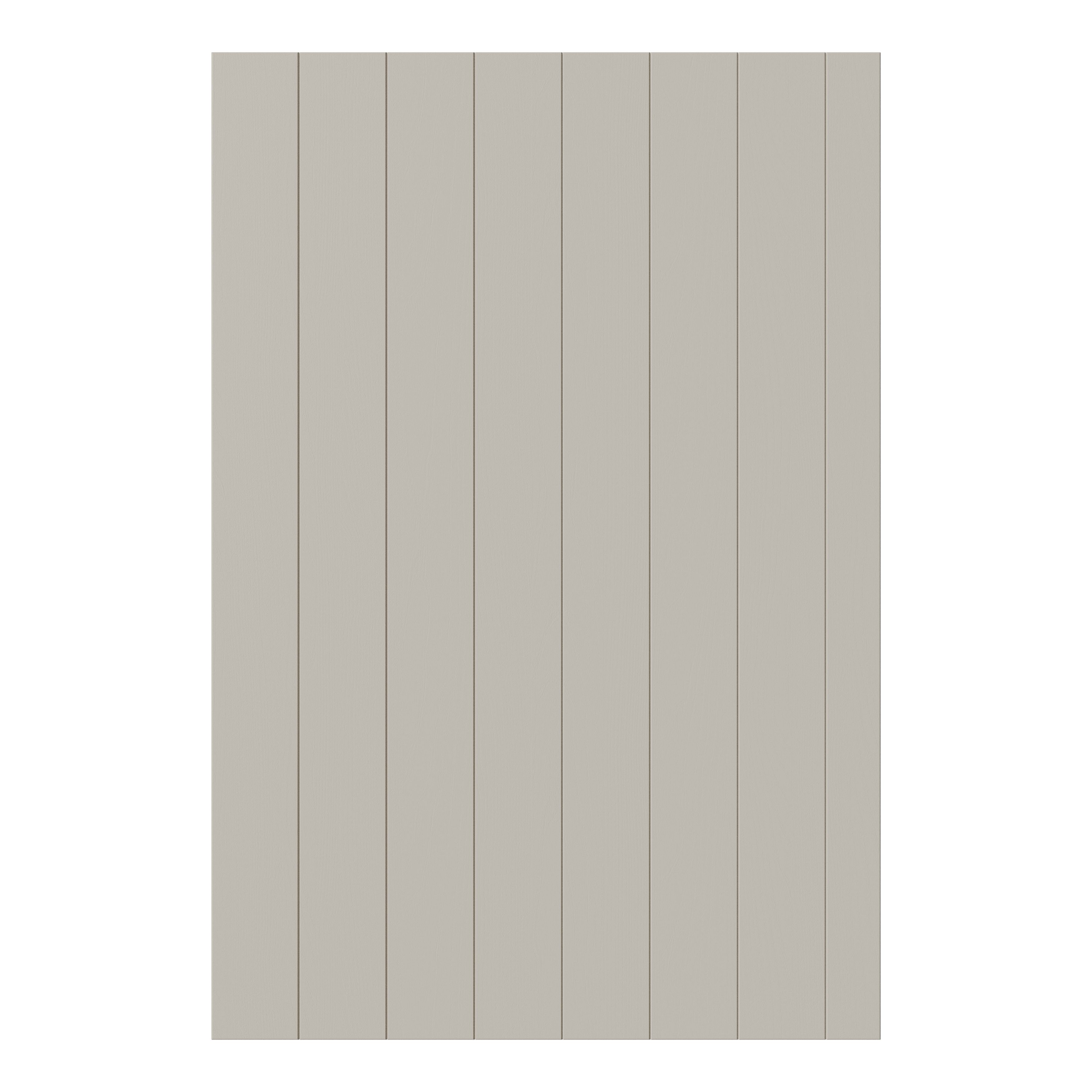 Tydeman Matt pebble Tongue & Groove Tall Clad on larder panel (H)2400mm (W)610mm