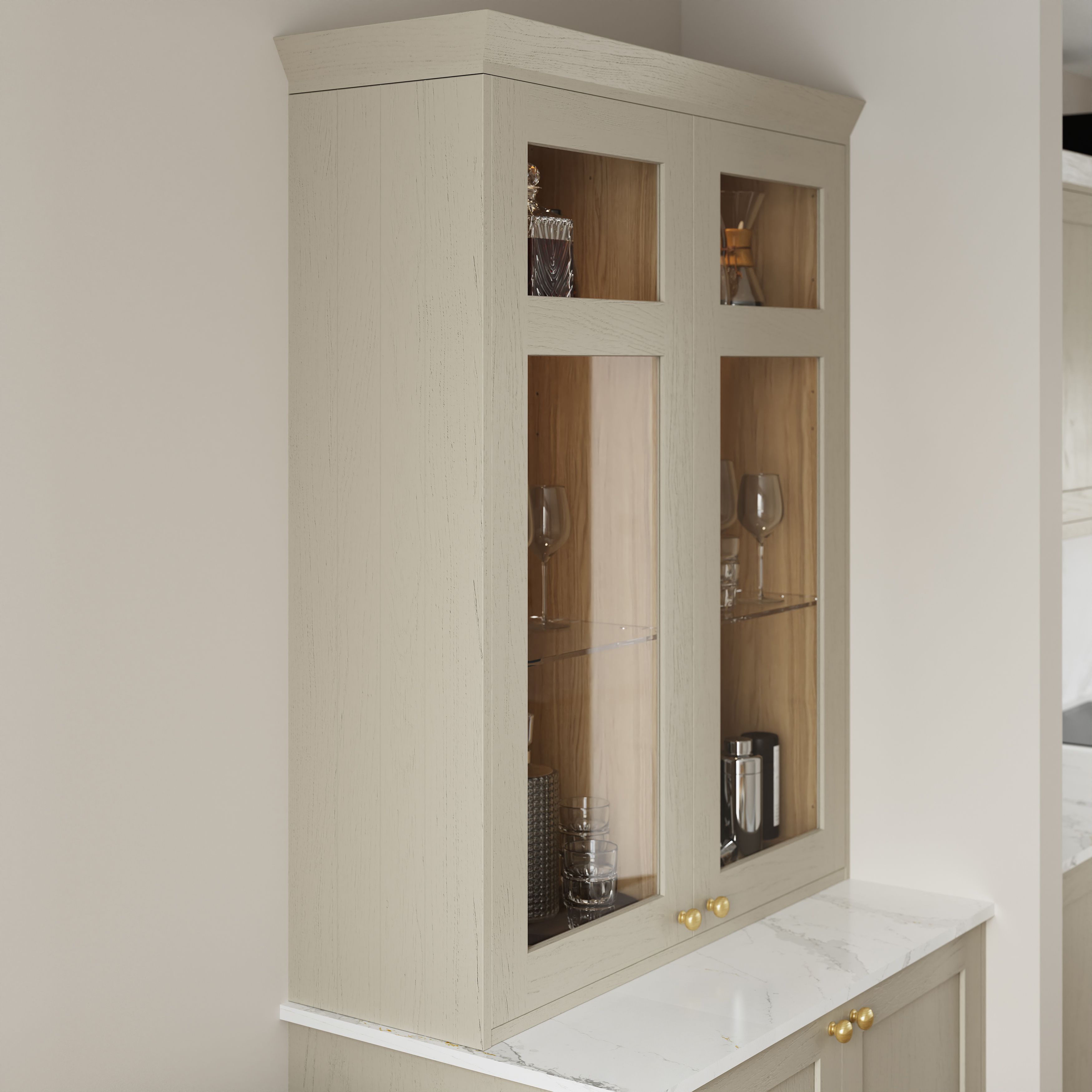 Tydeman Matt pebble Tongue & Groove Tall Clad on wall panel (H)1500mm (W)350mm