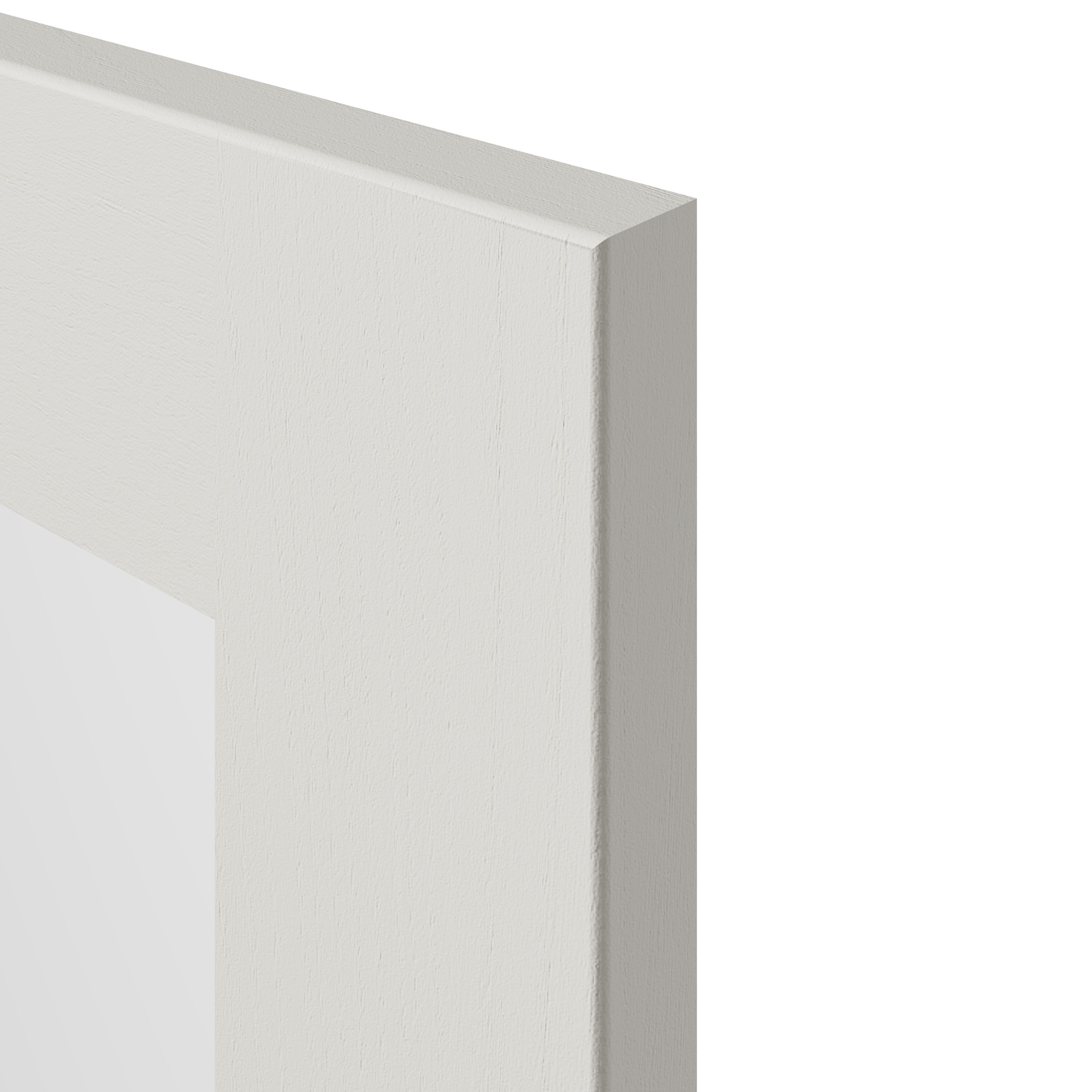 Tydeman Matt porcelain Shaker Glazed Cabinet door (W)500mm (H)720mm (T)20mm