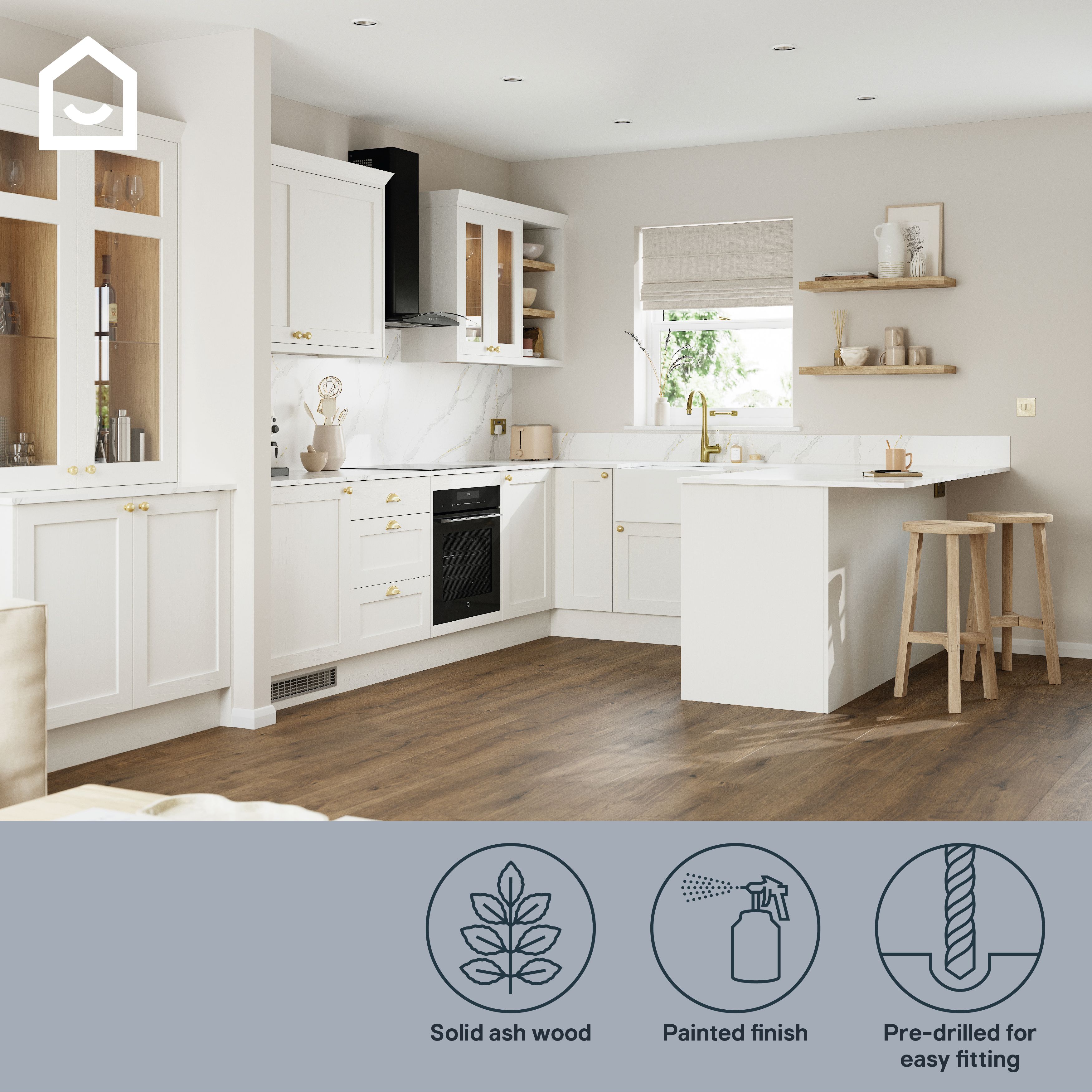 Tydeman Matt porcelain Standard Clad on panel (H)1500mm (W)350mm