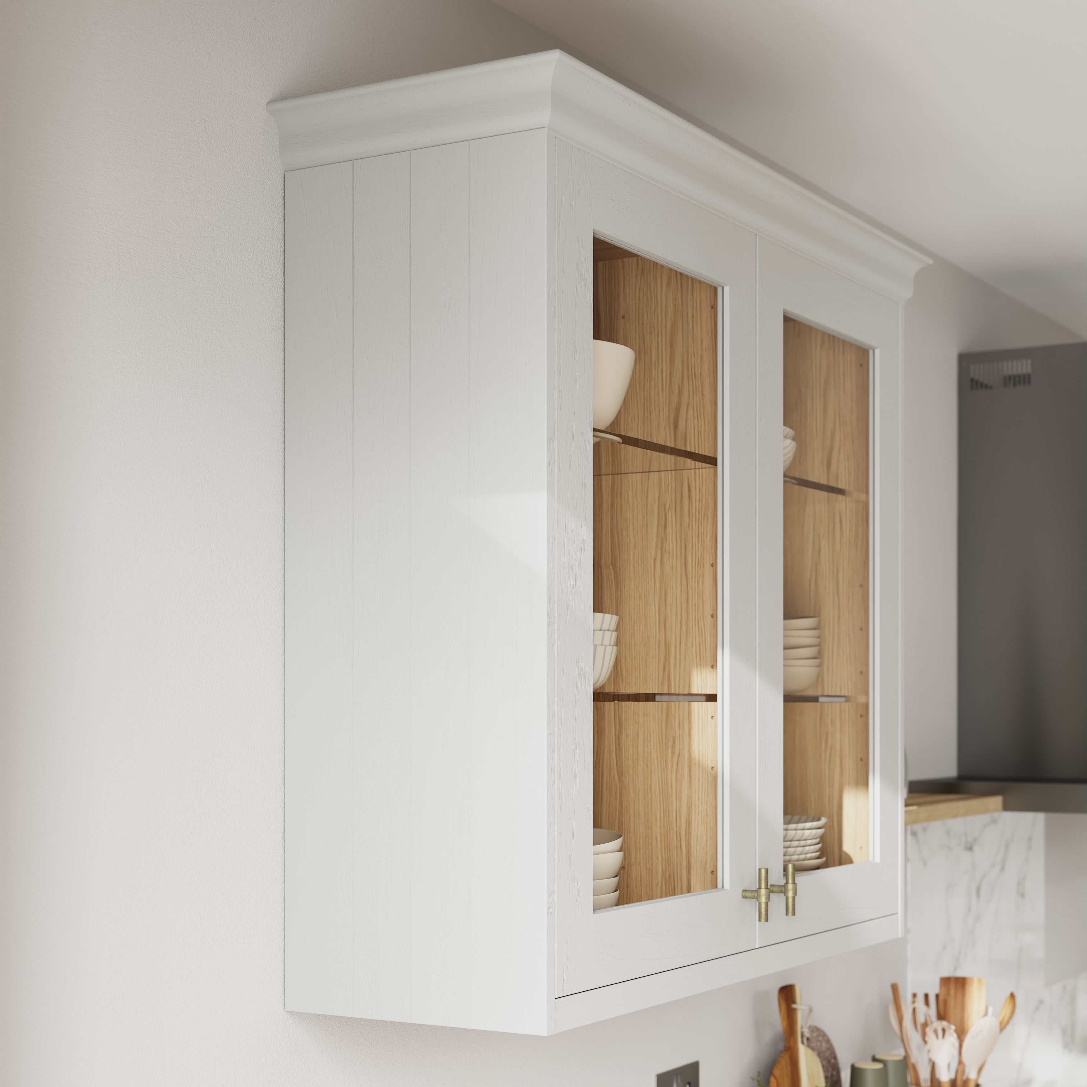 Tydeman Matt porcelain Tall Clad on wall panel (H)960mm (W)360mm