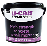 U-Can High strength Grey Concrete repair, 5kg Tub