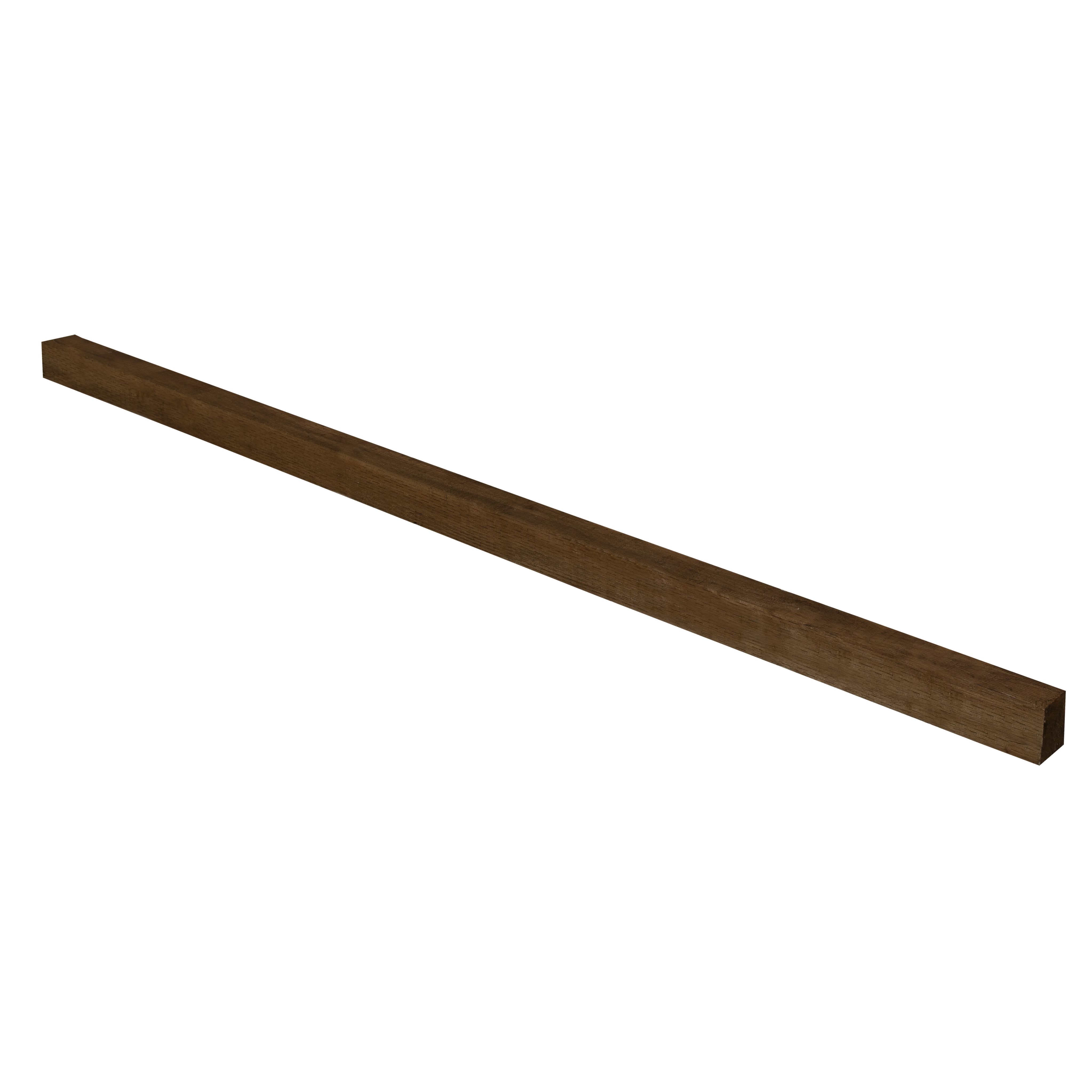 UC4 Brown Square Wooden Fence post (H)2.4m (W)75mm, Pack of 4