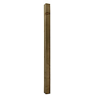 UC4 Green Square Wooden Fence post (H)2.1m (W)100mm, Pack of 5