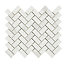 Ultimate White Polished Marble effect Porcelain Mosaic tile sheet, (L)300mm (W)300mm
