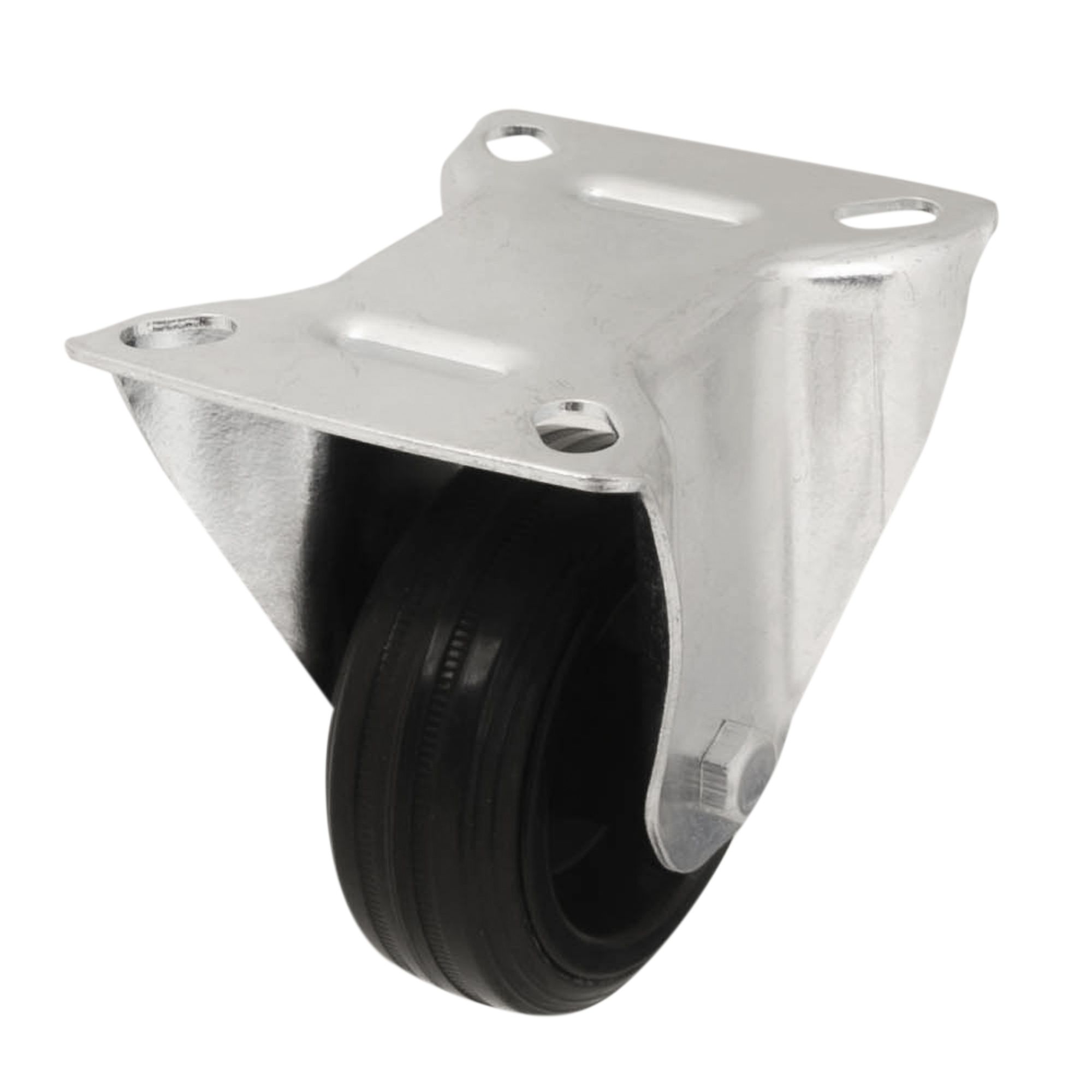 Unbraked Heavy duty Fixed Castor WC43, (Dia)80mm (H)107mm (Max. Weight)70kg