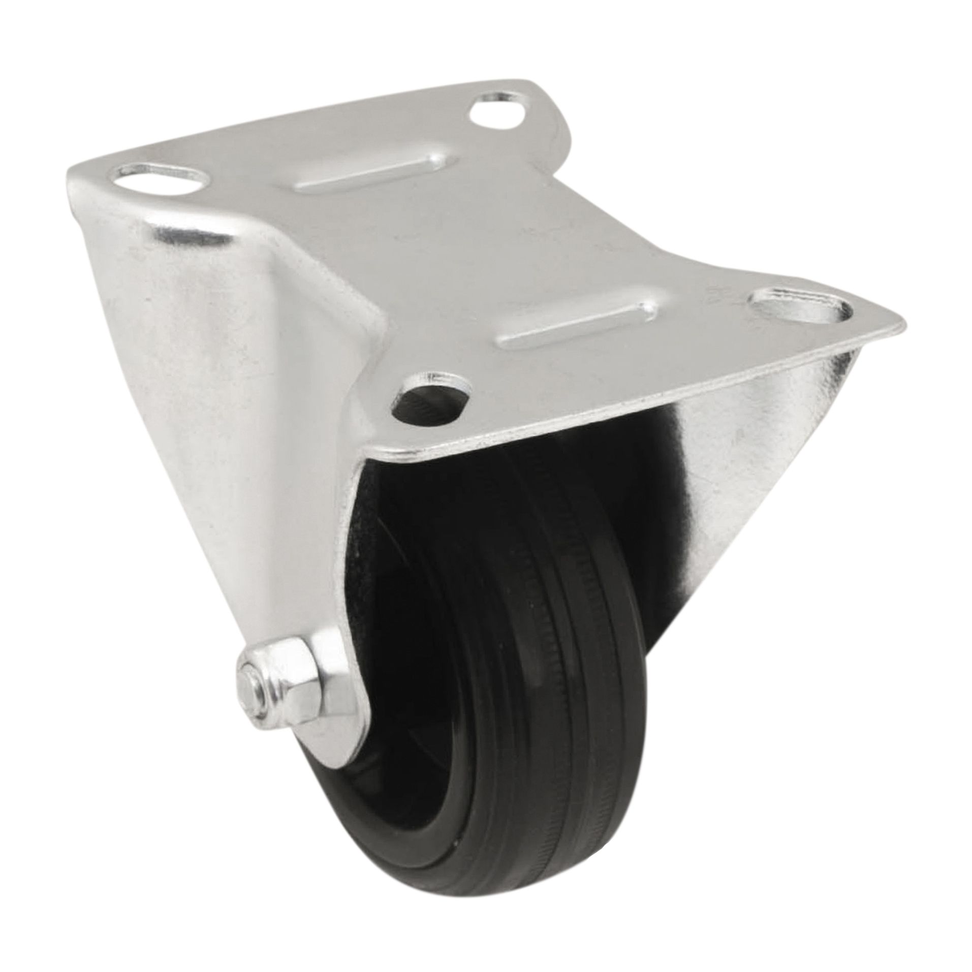 Unbraked Heavy duty Fixed Castor WC43, (Dia)80mm (H)107mm (Max. Weight)70kg