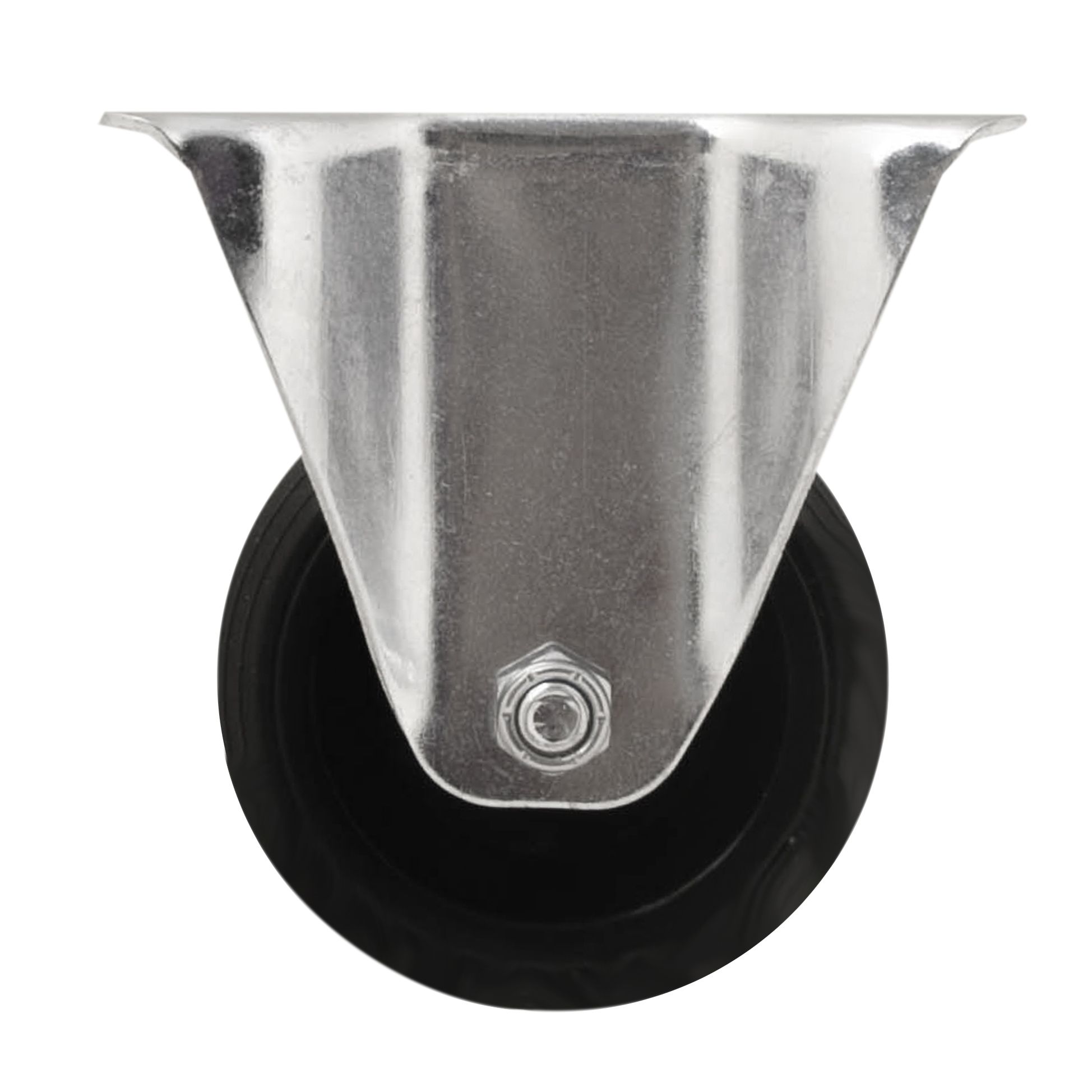 Unbraked Heavy duty Fixed Castor WC43, (Dia)80mm (H)107mm (Max. Weight)70kg
