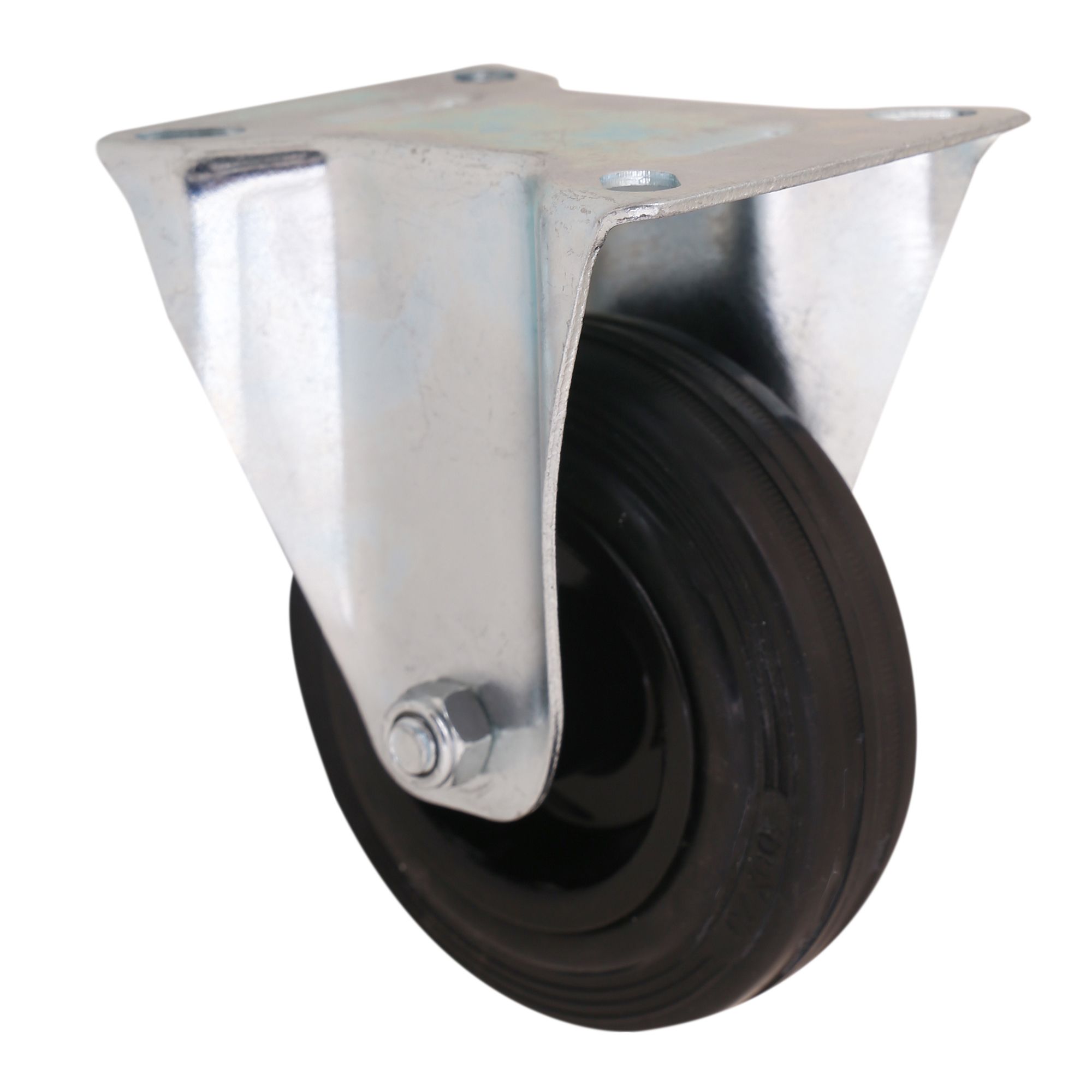 Unbraked Heavy duty Fixed Castor WC44, (Dia)100mm (H)127mm (Max. Weight)75kg