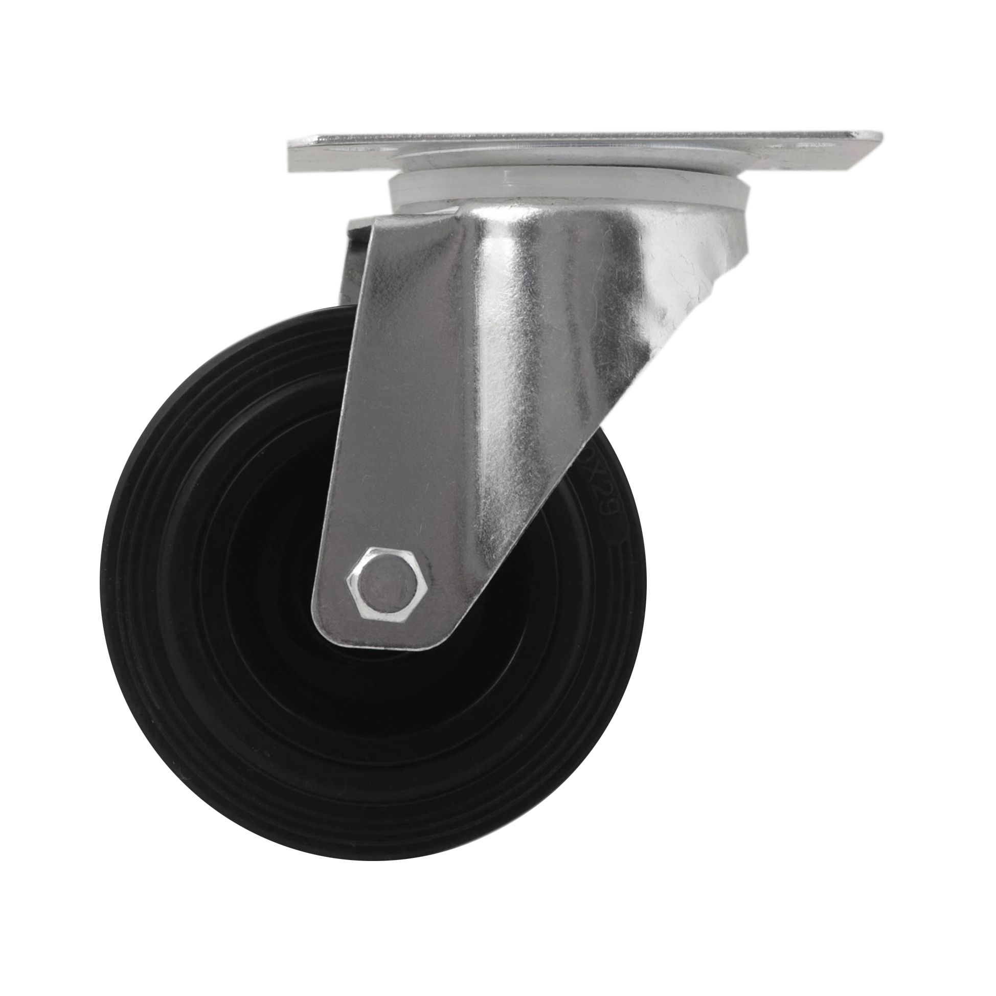 Unbraked Heavy duty Swivel Castor WC48, (Dia)100mm (H)127mm (Max. Weight)75kg