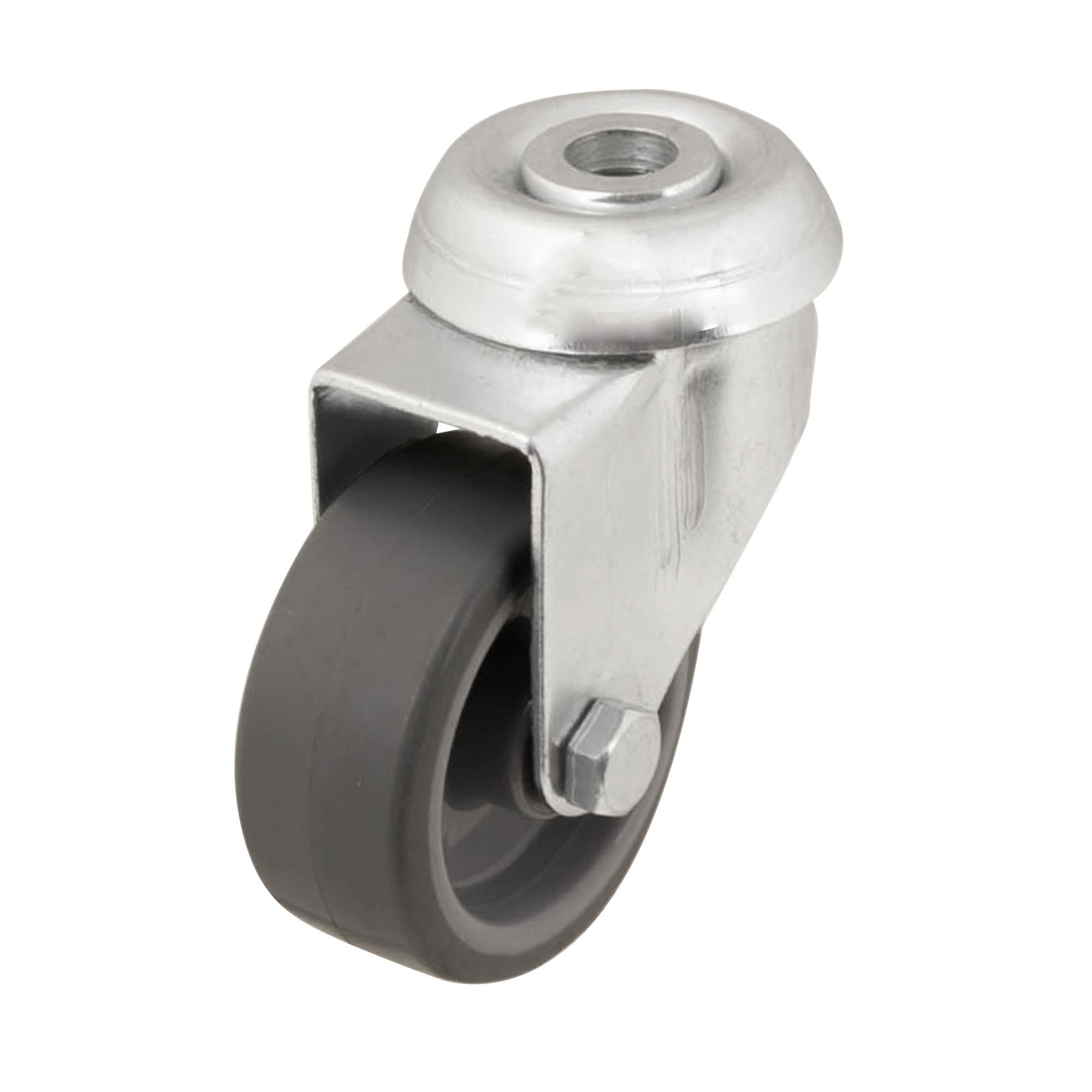 Unbraked Light duty Swivel Castor WC55, (Dia)50.2mm (H)68.4mm (Max. Weight)30kg