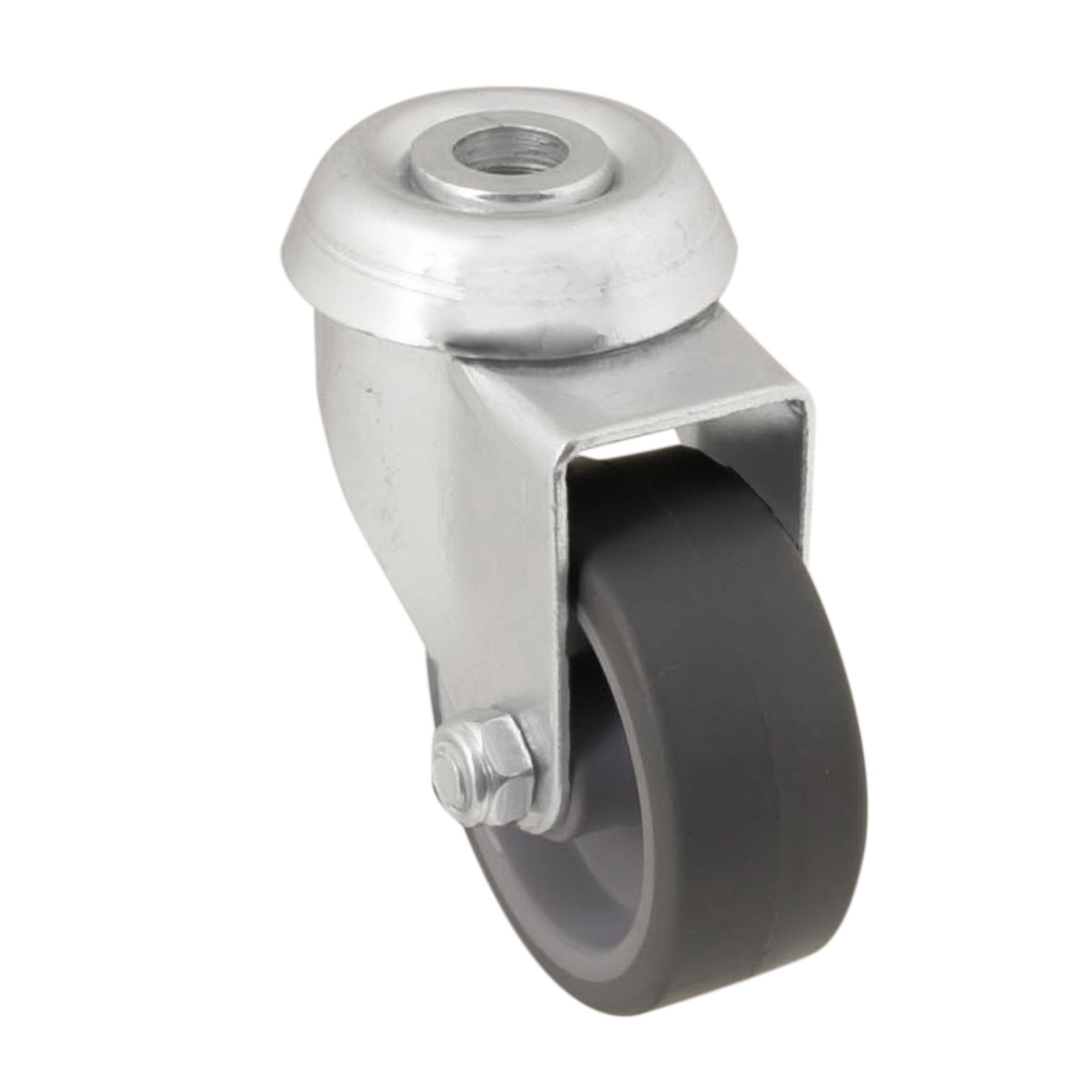 Unbraked Light duty Swivel Castor WC55, (Dia)50.2mm (H)68.4mm (Max. Weight)30kg