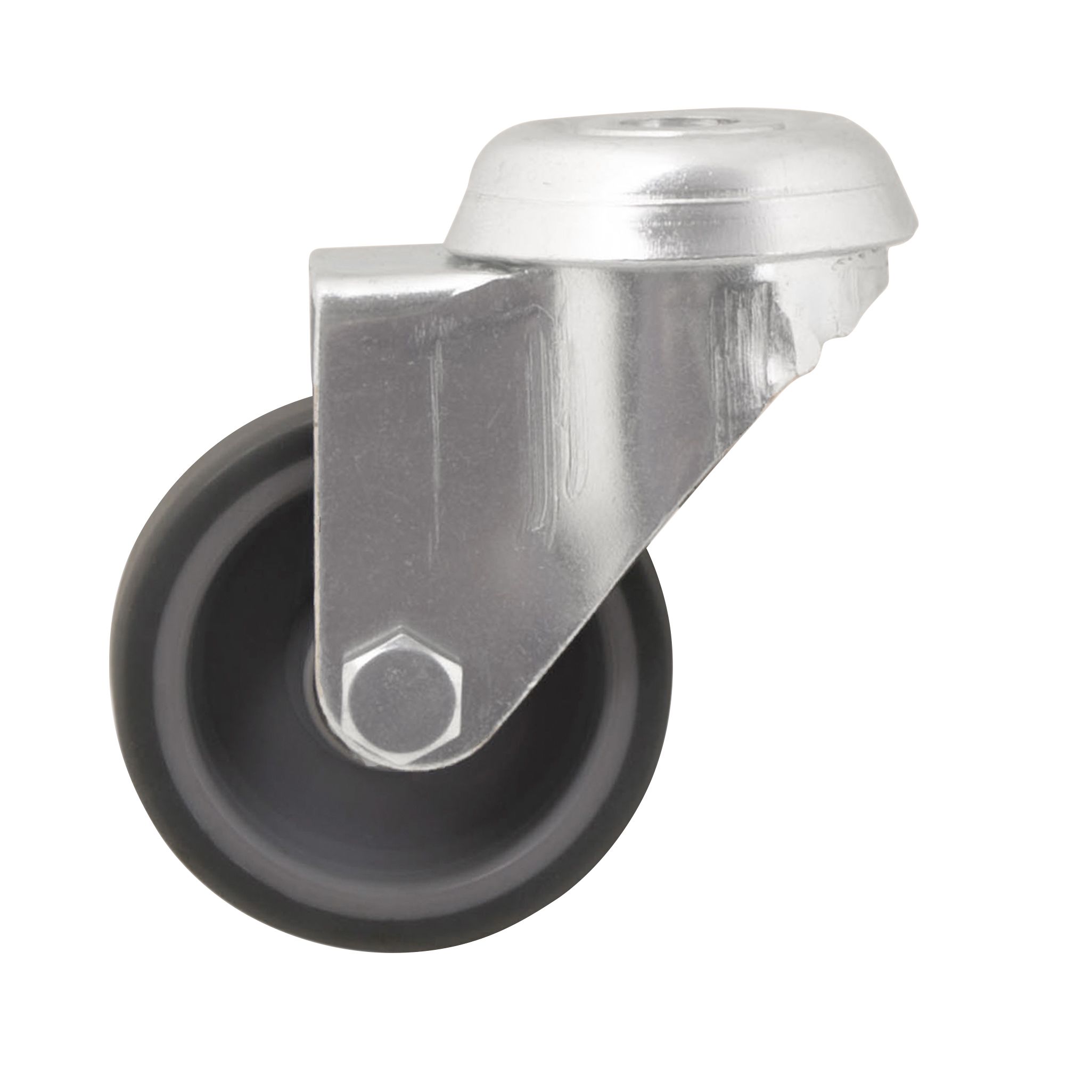 Unbraked Light duty Swivel Castor WC55, (Dia)50.2mm (H)68.4mm (Max. Weight)30kg
