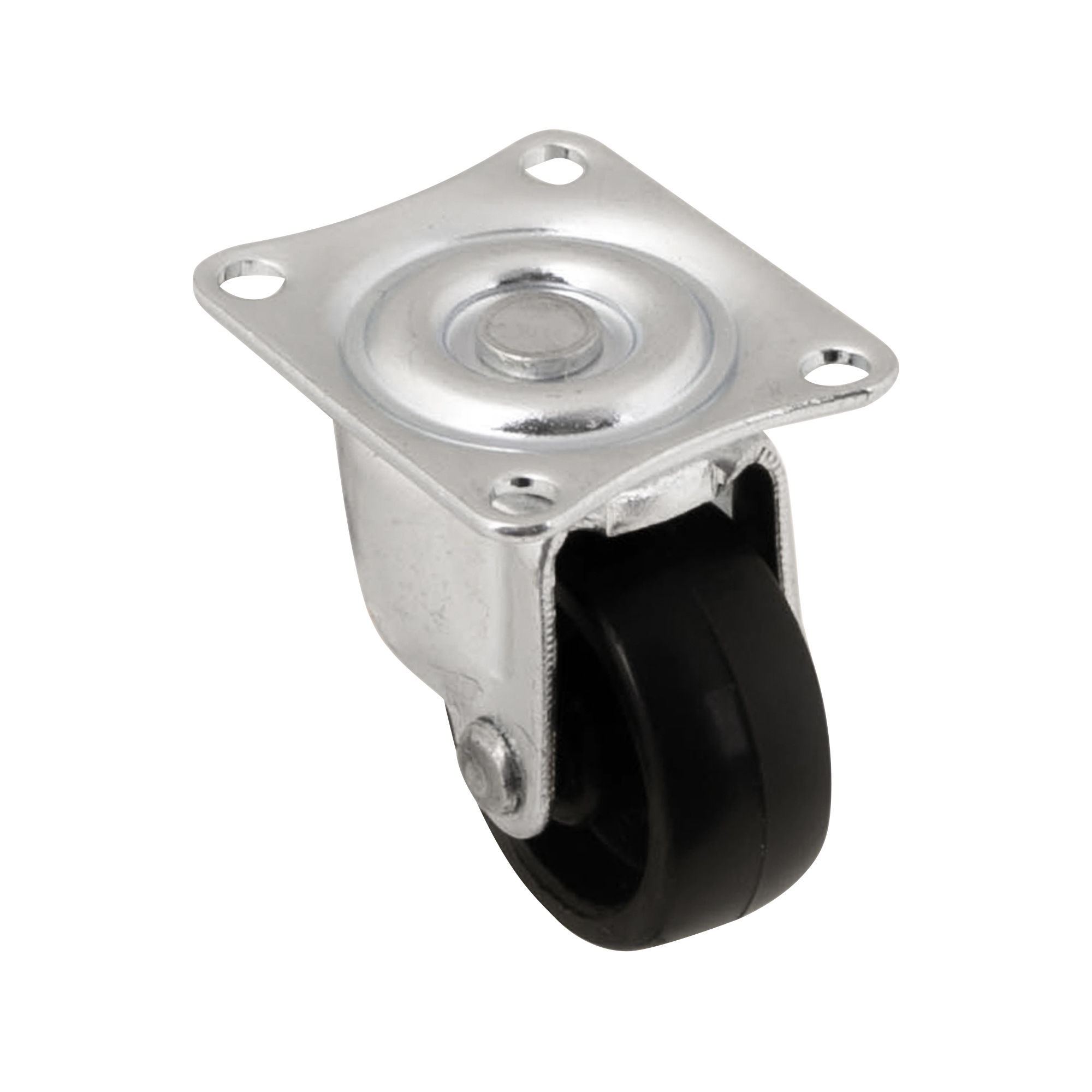 Unbraked Light duty Swivel Castor WC84, (Dia)29.5mm (H)41mm (Max. Weight)15kg