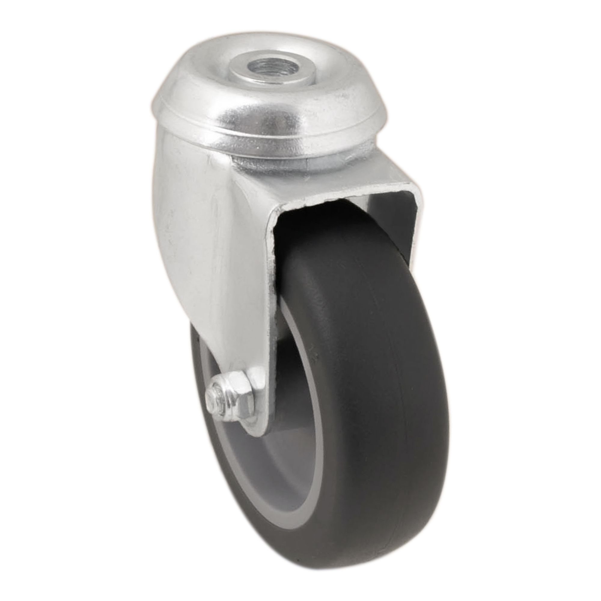 Unbraked Medium duty Swivel Castor WC62, (Dia)76.3mm (H)98mm (Max. Weight)55kg