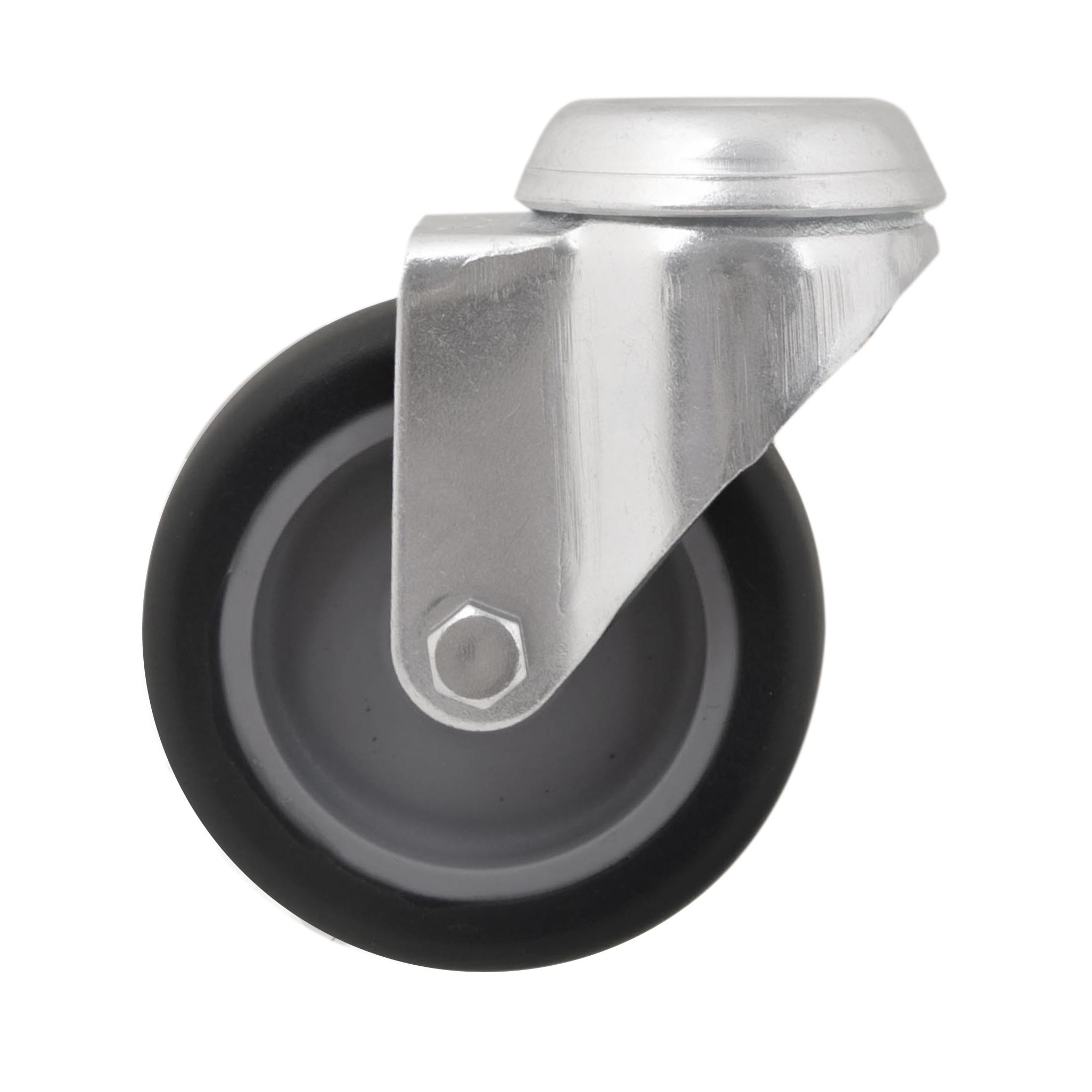 Unbraked Medium duty Swivel Castor WC62, (Dia)76.3mm (H)98mm (Max. Weight)55kg