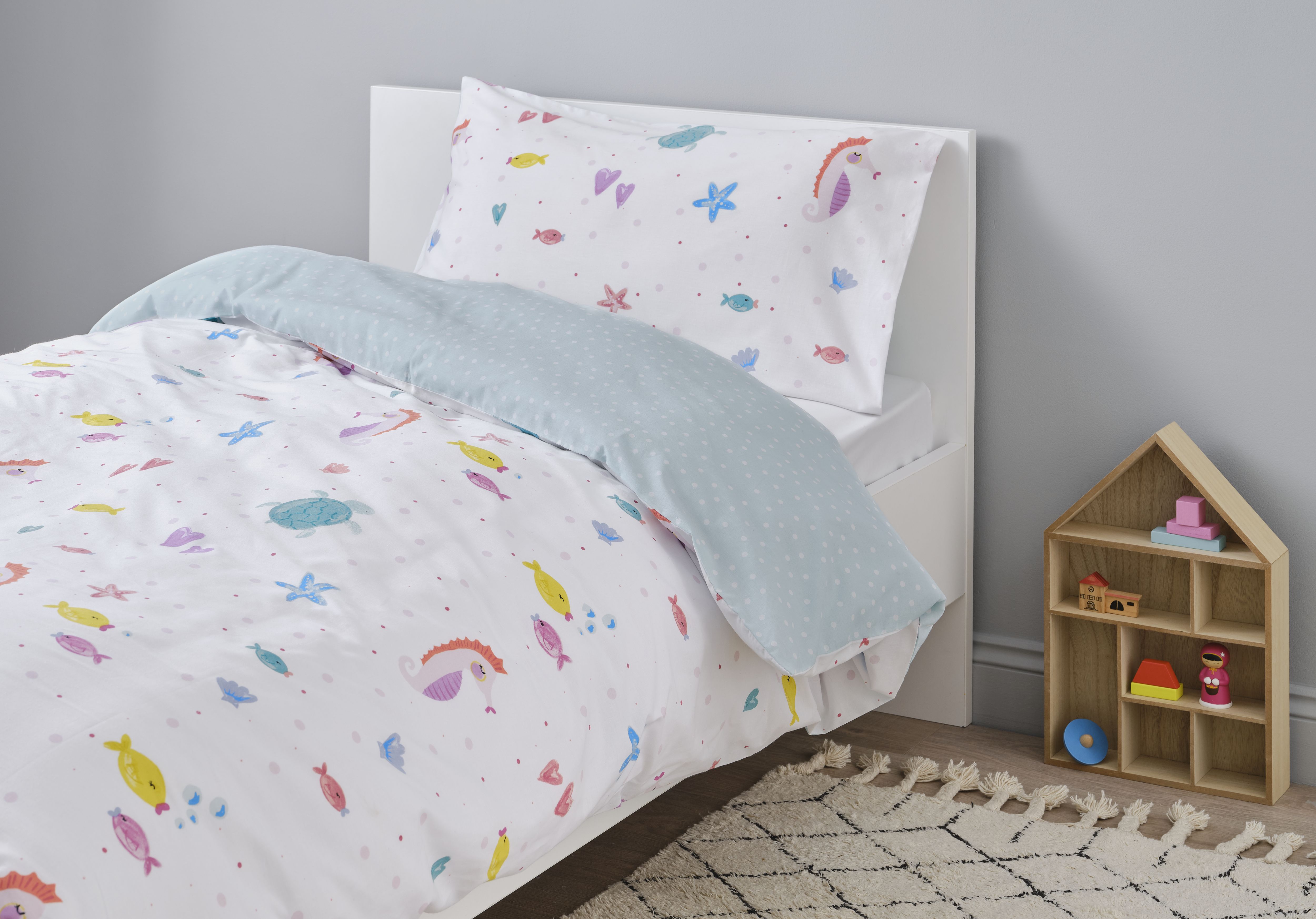 Underwater Multicolour Single Duvet cover & pillow case set