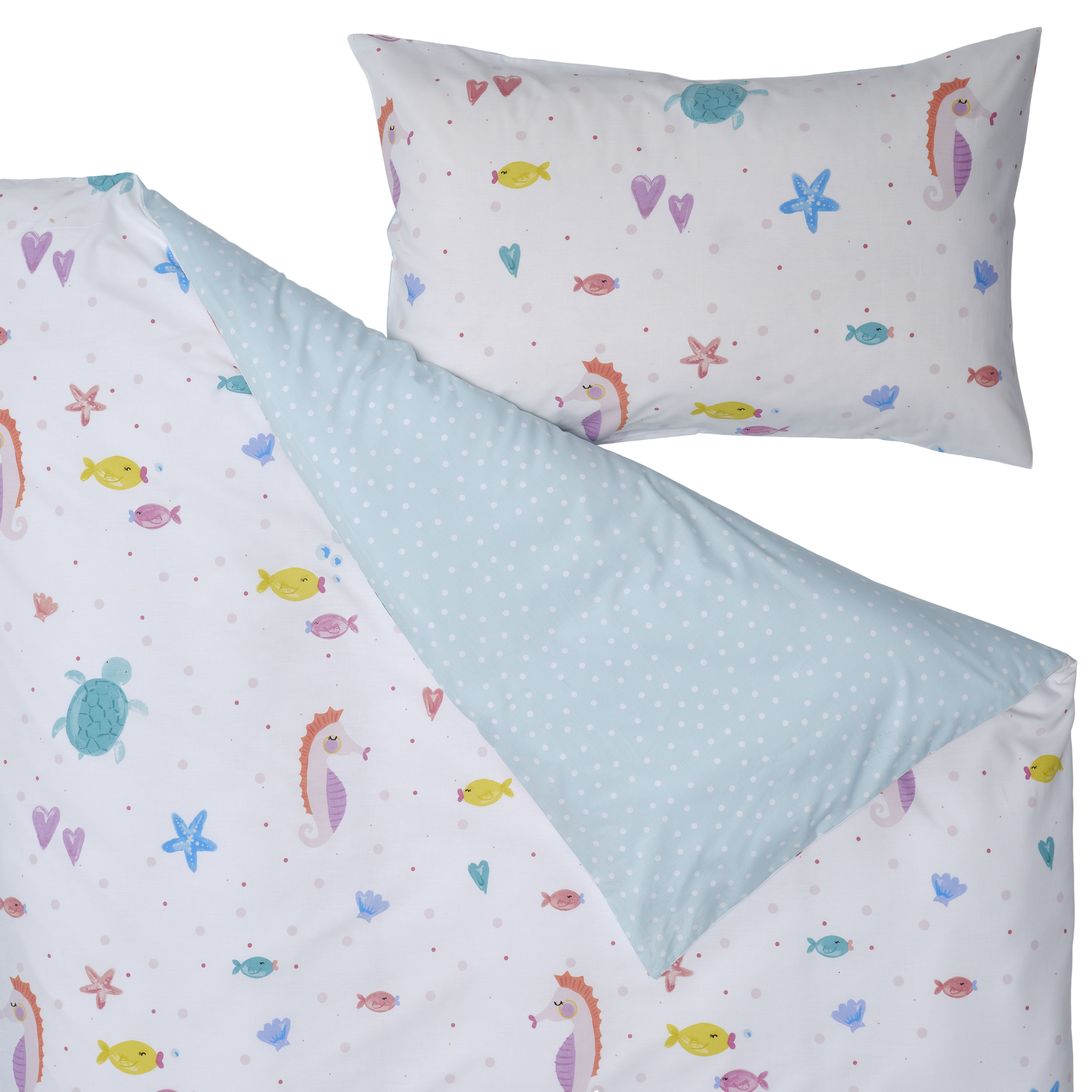 Underwater Multicolour Single Duvet cover & pillow case set