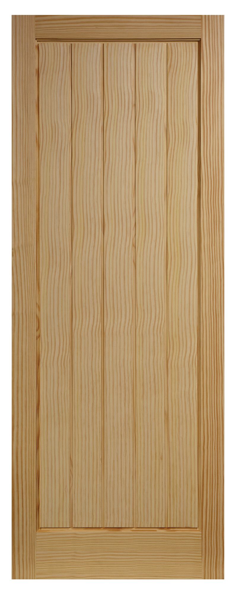 Unglazed Cottage Clear Pine veneer Internal Clear pine Door, (H)1981mm (W)762mm (T)35mm